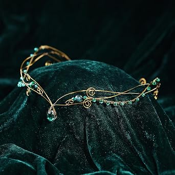 Bronze Elf Fairy Crown for Women, Medieval Vintage Elven Headpiece for Renaissance Halloween Cosplay