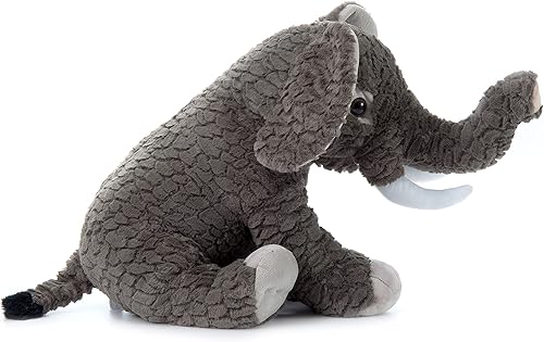 Miniatura 9 de The Petting Zoo Animal de peluche de elefante, regalos para niños, animales salvajes del zoológico Onez, juguete de peluche de elefante jumbo de 20