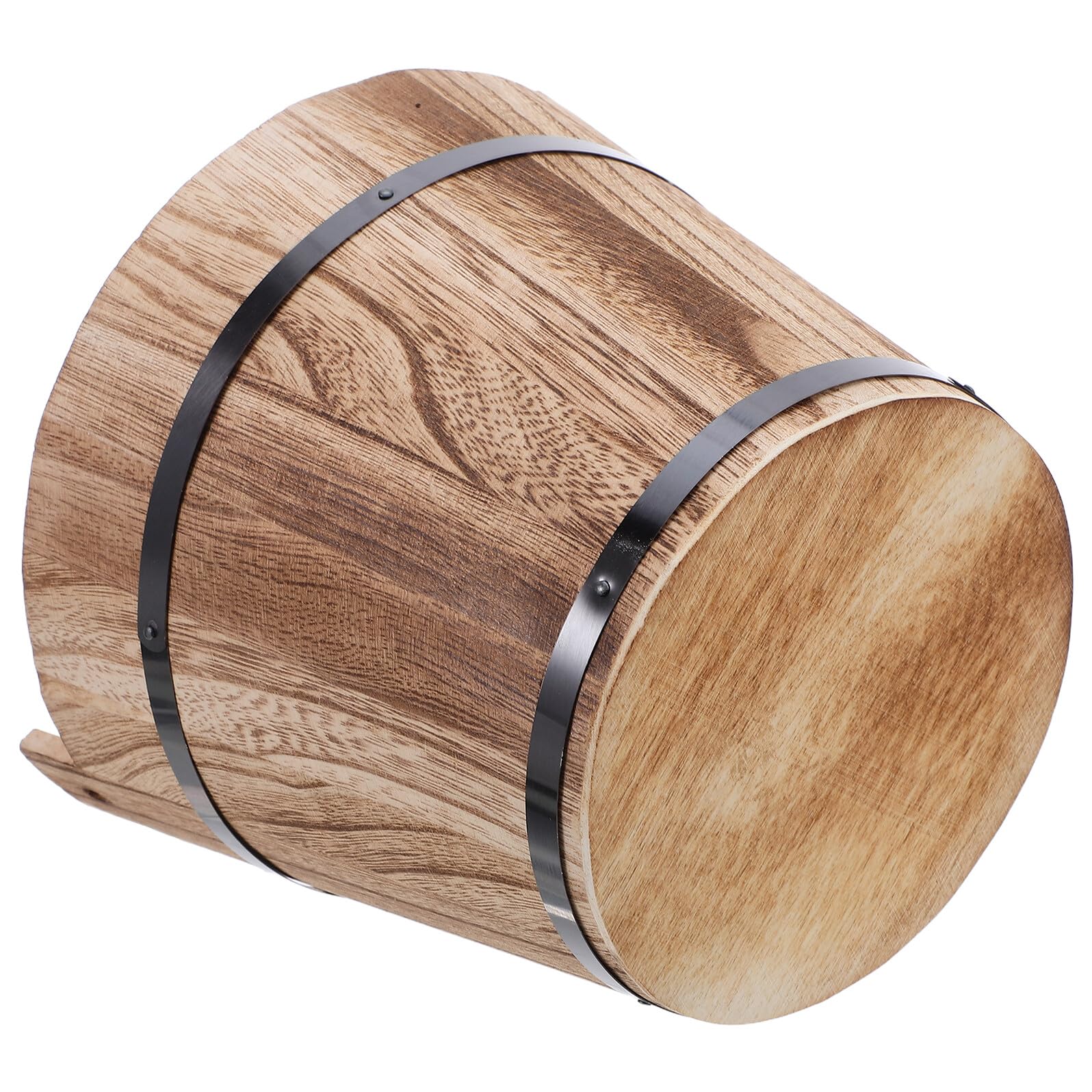 Jardinière rustique en bois au design tonneau vintage haut de gamme