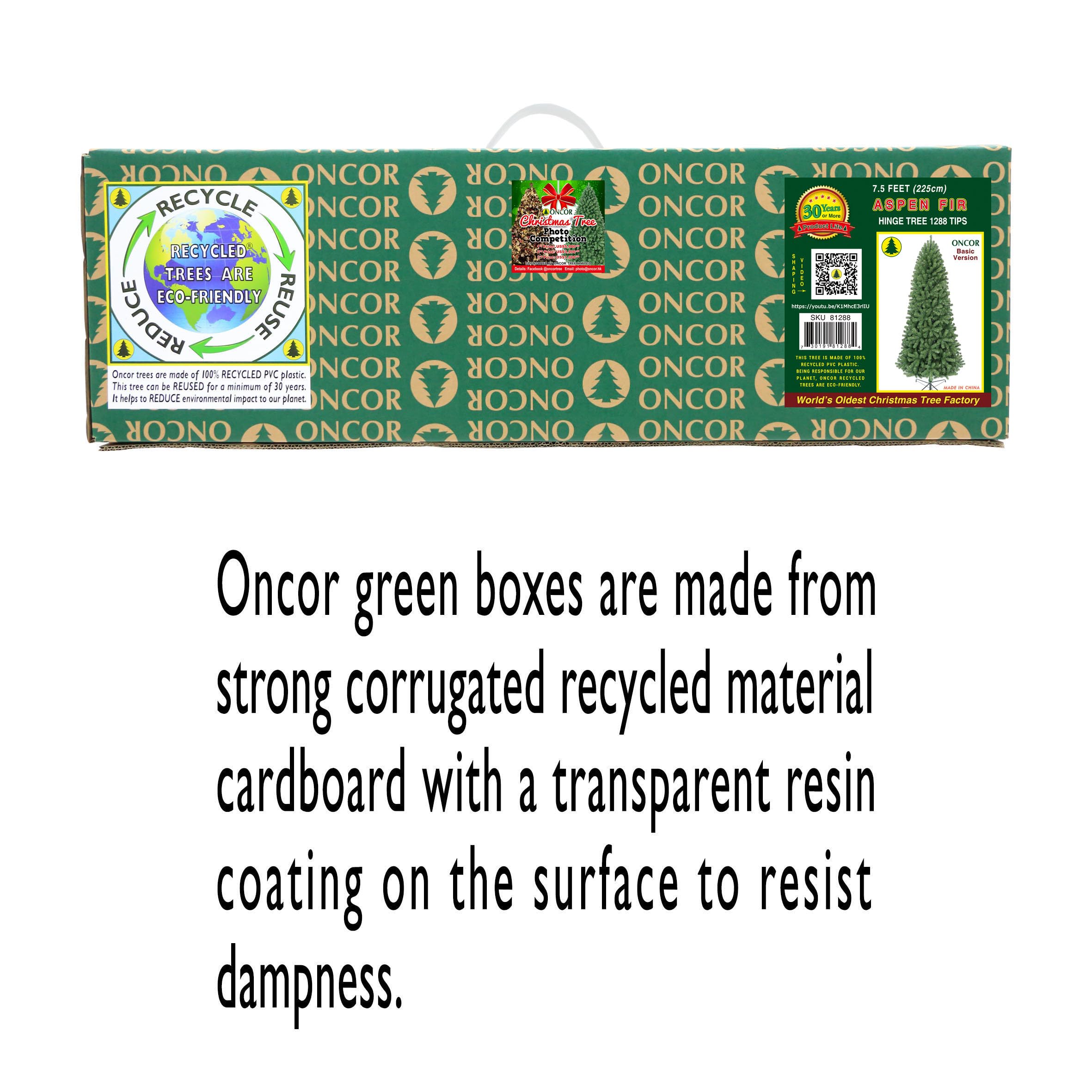 Amazon.co.jp: Oncor 7フィート 環境に優しいアスペンモミ クリスマス