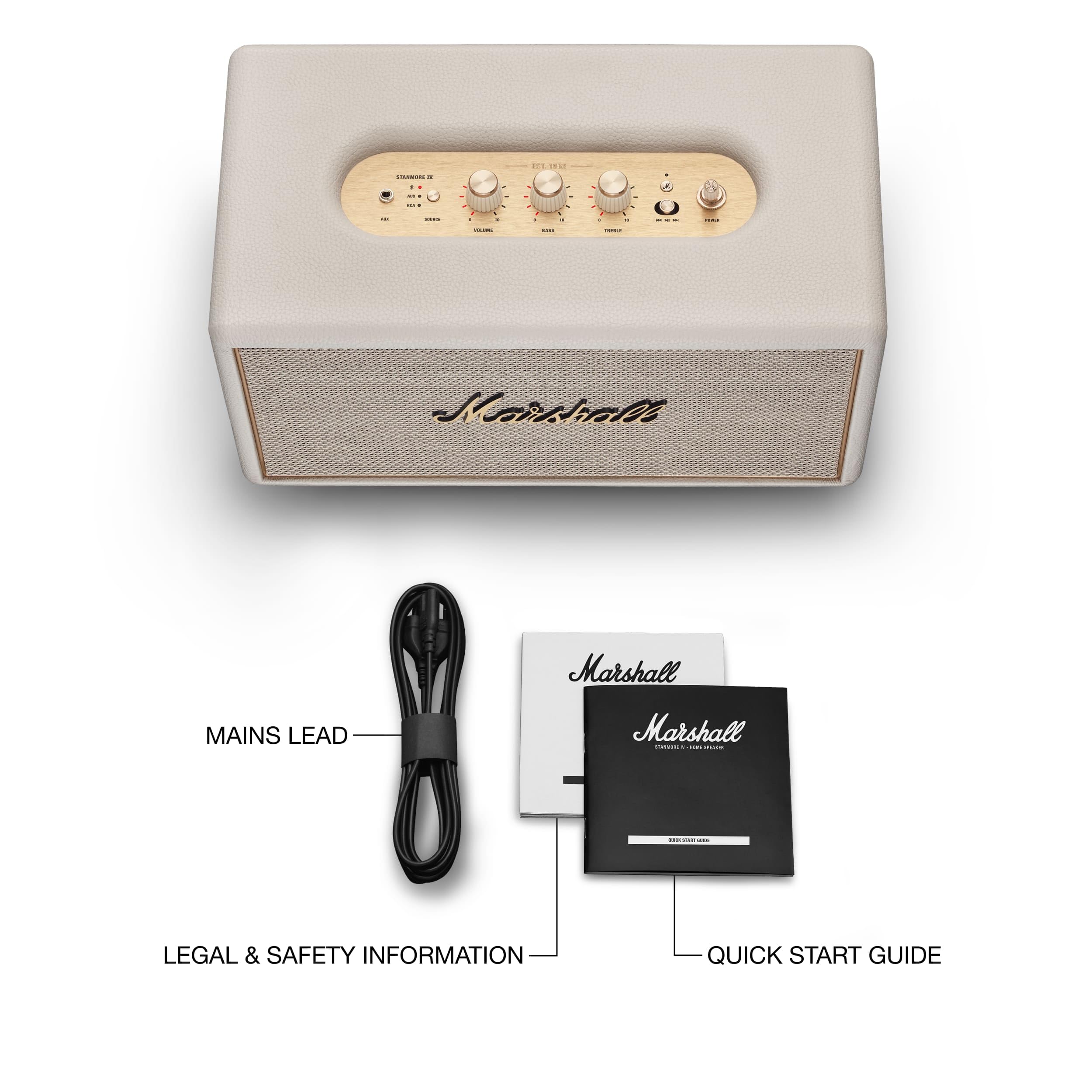 Marshall Stanmore IV Wired Connectivity Home Speaker with Bluetooth 5.3 with Auracast & RCA or 3.5mm Input - Cream — Amazon image 12