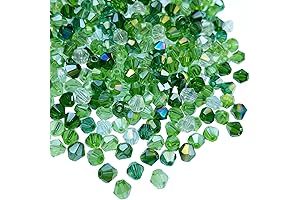 4mm Green AB Mixed Bicone Crystal Glass Beads for Jewelry Making
