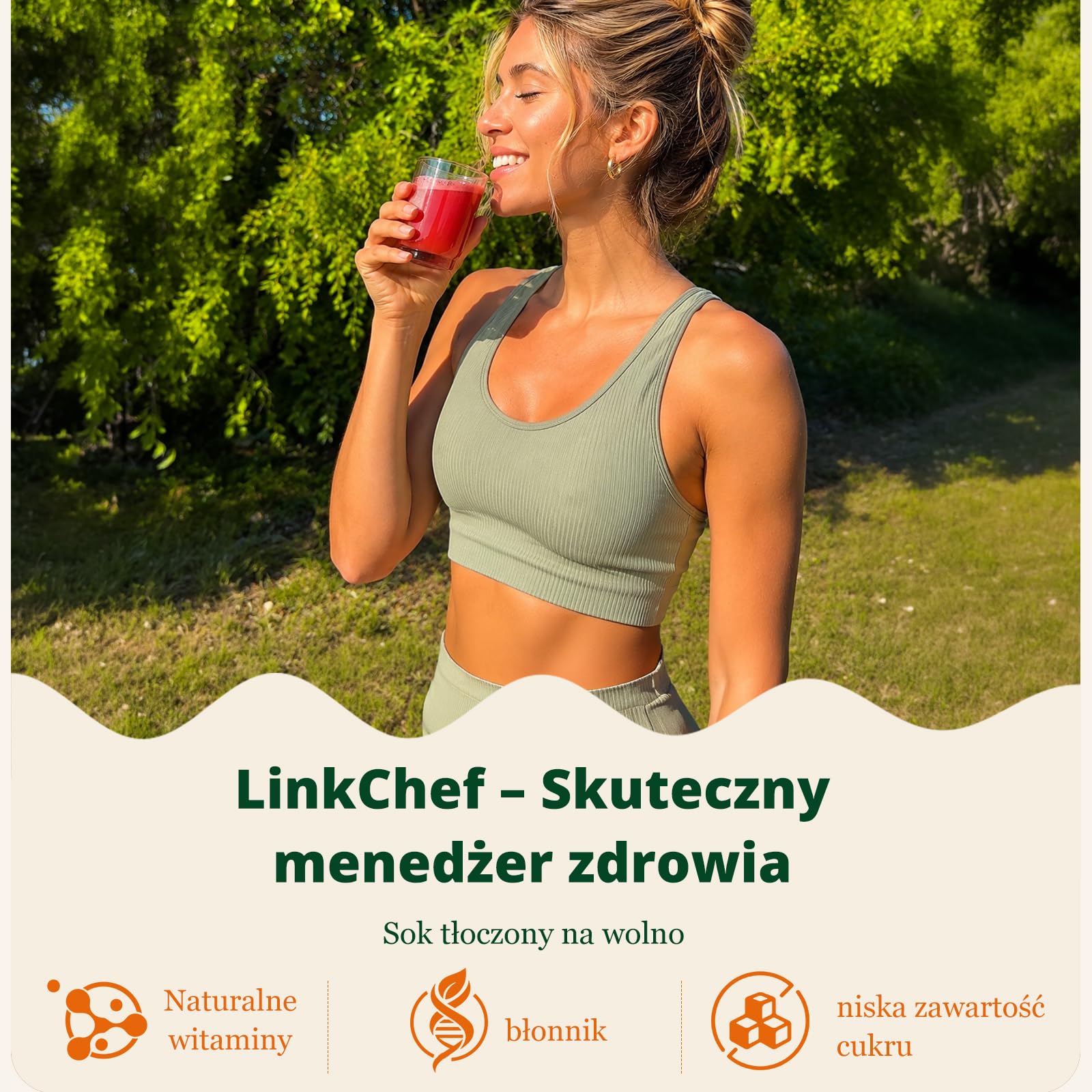LINKChef Sokowirówka wolnoobrotowa, elektryczna wyciskarka do całych warzyw i owoców, łatwa instalacja, nie zawiera BPA, 115 mm, 200W, Zielony