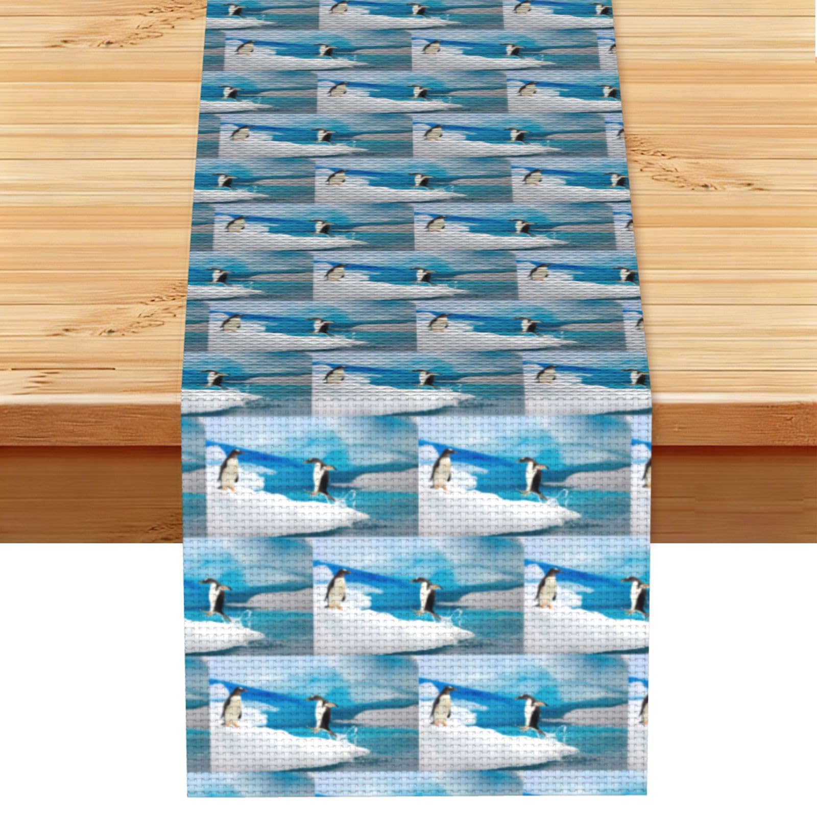 Penguin Stylish Printed Table Cloth, Decorative Table Runner 13x72in for Home, Party and Banquet Home Decor