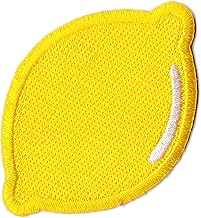 Patche écusson citron jaune patch lemon brodé thermocollant