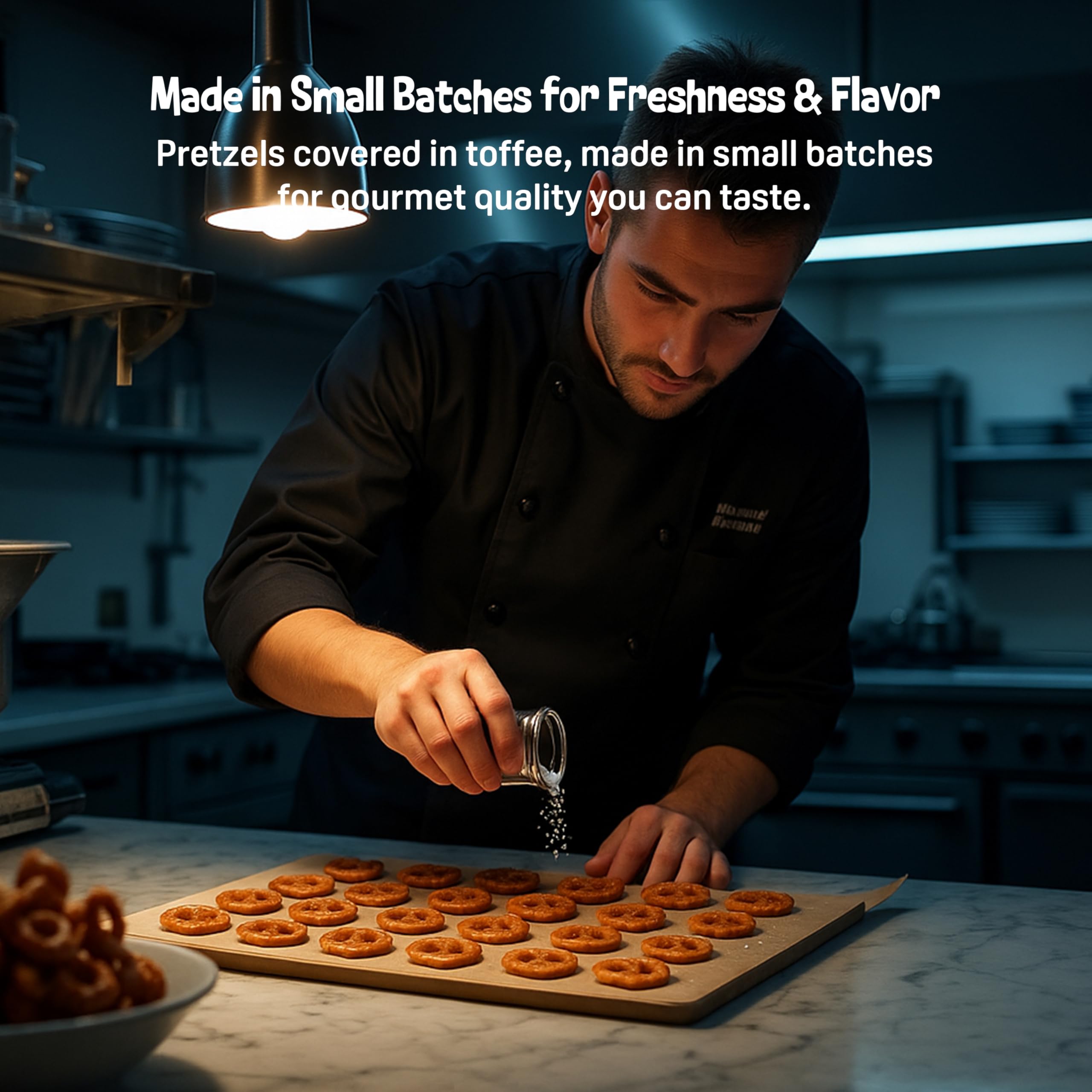 Everton Toffee Butter Toffee Pretzels, Variety Pack (4 oz. bag, 6-pack). Gourmet Artisan Toffee Covered Pretzels, Sweet and Salty Mini Pretzel Snacks, Small Batch Crafted