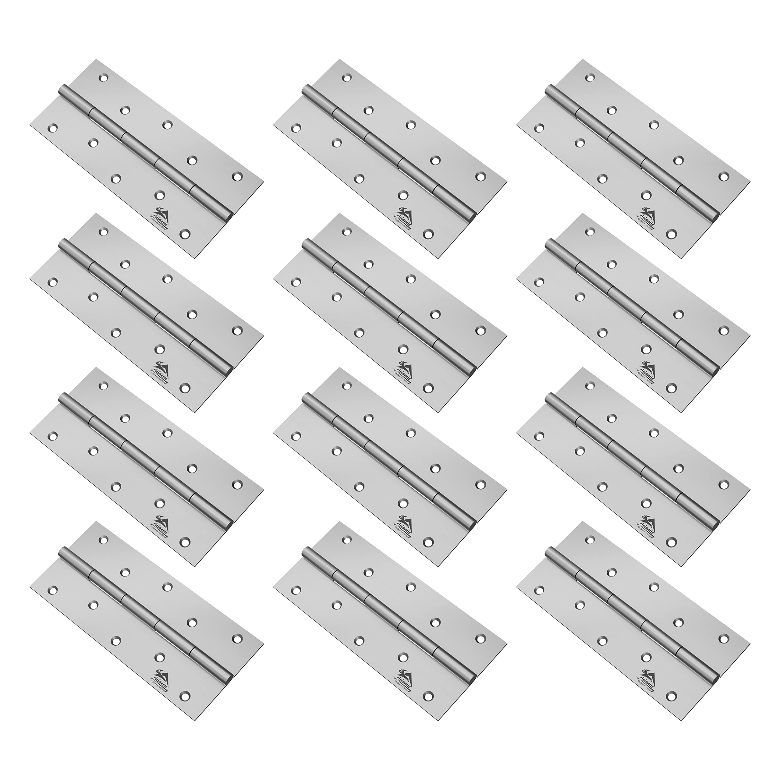 Atlantic Heavy Door Hinges 6 Inch x 12 Gauge/2.5 MM Thickness, Premium Stainless Steel Welded Head, Matt Finish, Pack of 12 Pcs (B08R8XJ8QX) Amazon Price History, Amazon Price Tracker