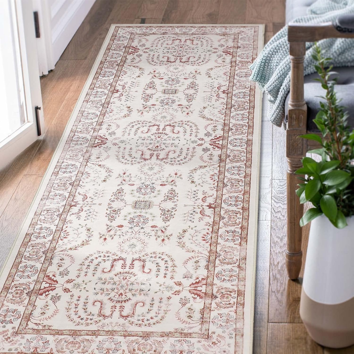 jinchan Kitchen Runner Rug 2x6 Vintage Rug Floral Hallway