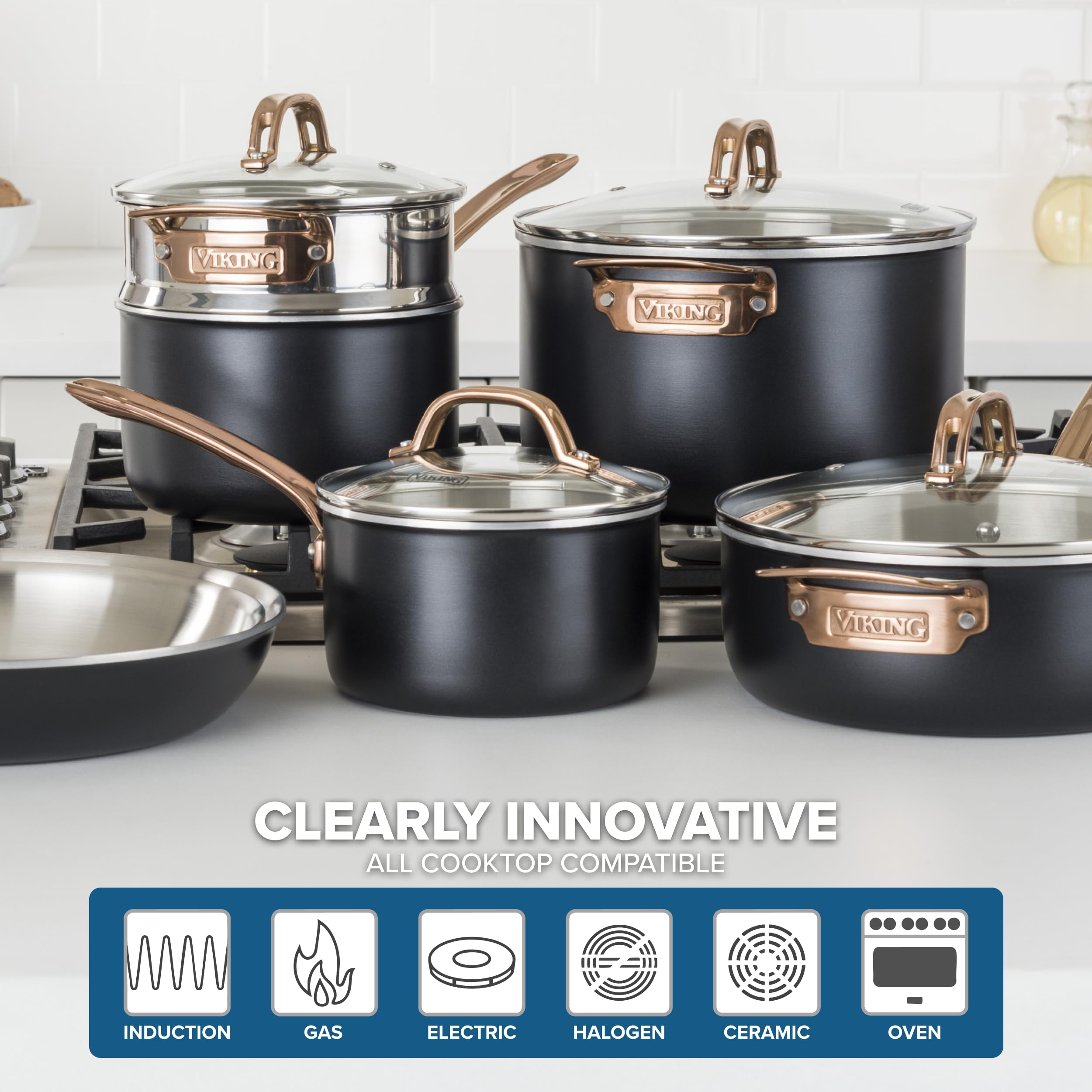 Amazon.com: Viking 3 Ply Pots and Pans Set, 11 Piece Stainless