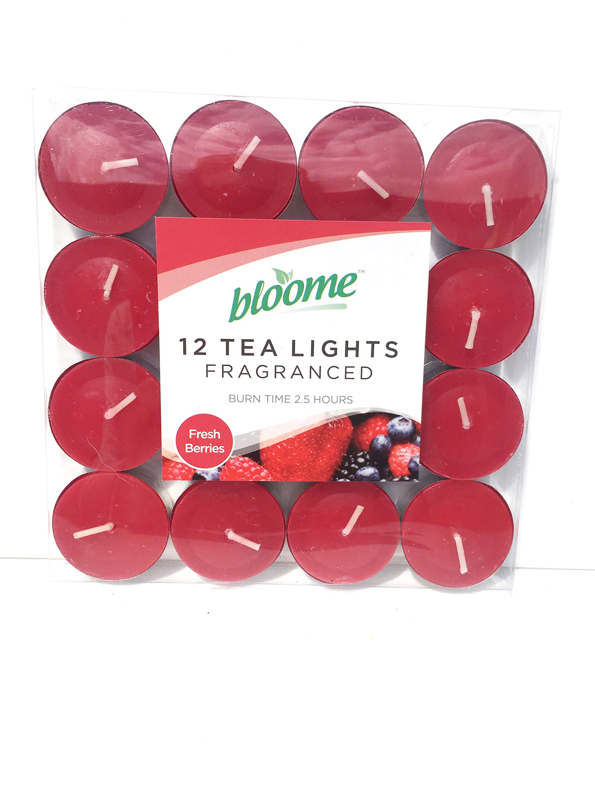 Fragranced Tea Light Candles Assorted 12pk (Fresh Berries)