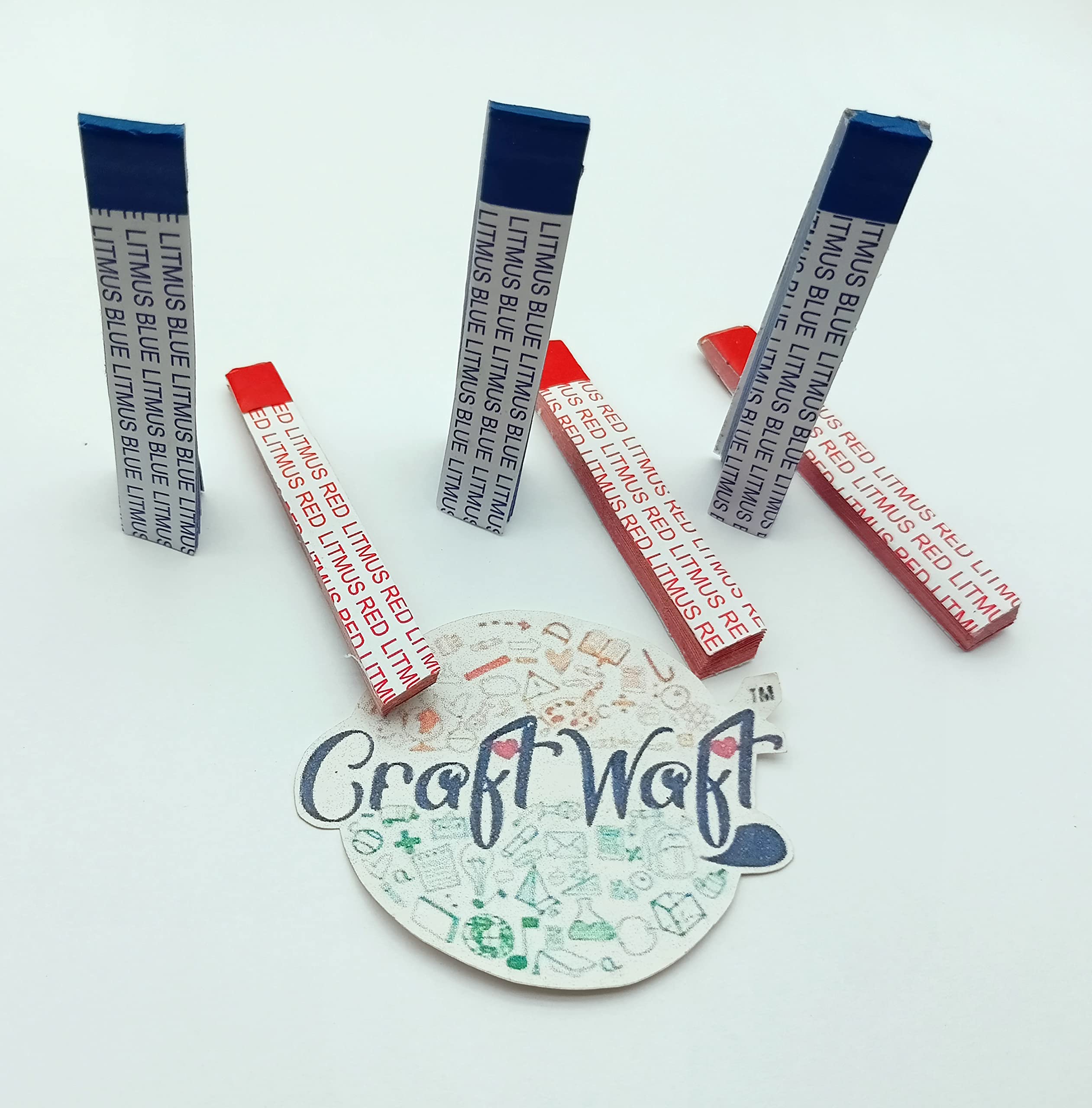 CRAFTWAFT Blue and Red litmus Paper Set 120 Strips for Testing Acid and Base Solutions, Activity Laboratory Industrial Scientific Experiment pH Blue, Red Litmus Papers (Pack of 120) (B09N2NVXCC) Amazon Price History, Amazon Price Tracker