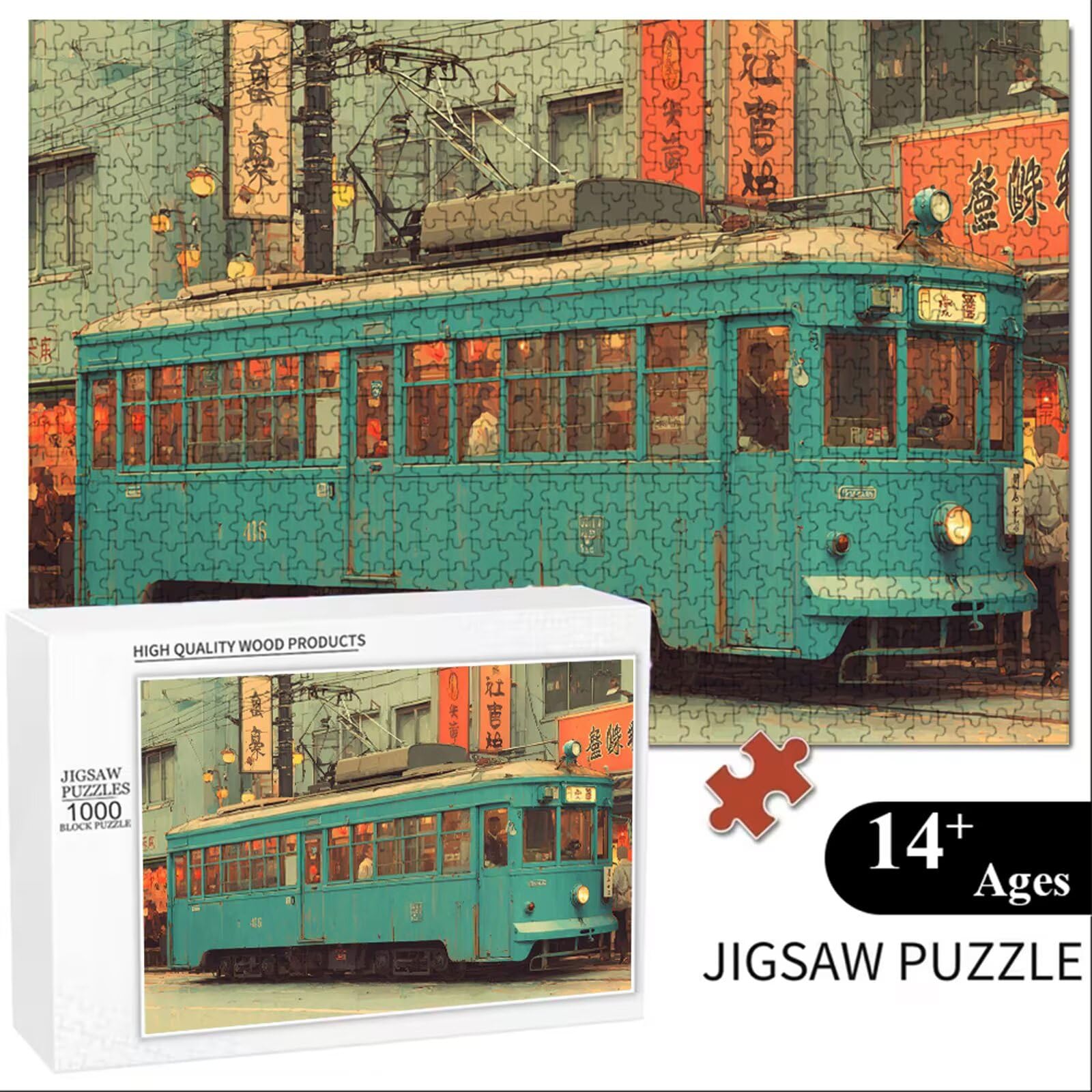 4000 Pezzi Puzzle Adulti - Città & Auto - Fabbricazione in Legno Robusto (Forma Classica) - Decorazione Murale con Poster - Prodotto Riservato ad Adulti e 14 Anni in Su (147x105cm) P3#474