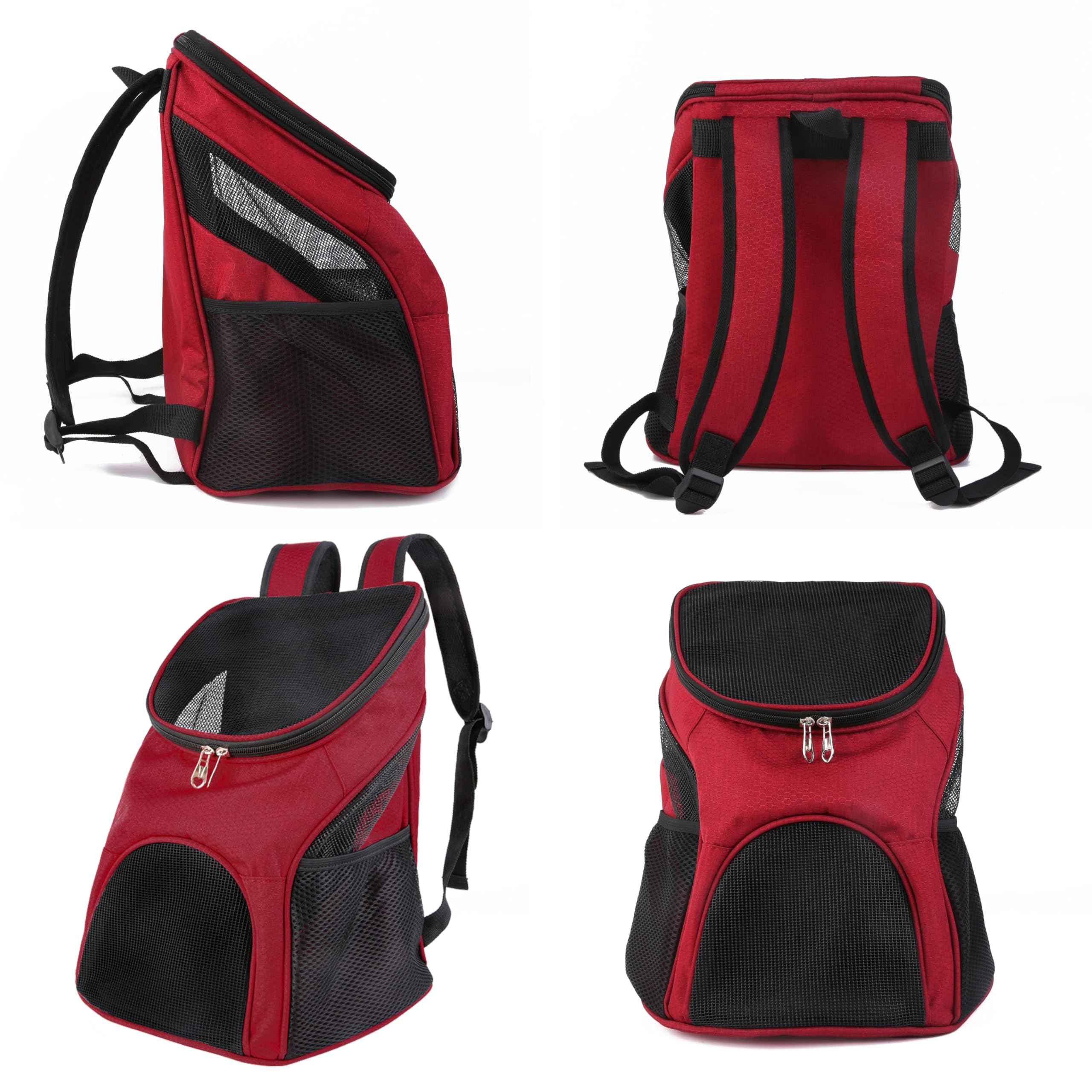 Zaino Trasportino Gatto Borsa Trasporto Cane Pieghevole per Cani con Cinturino di Sicurezza Interno Borsa Portatile Porta Animali Traspirante Cuccioli Gatti KM16 (Blu)