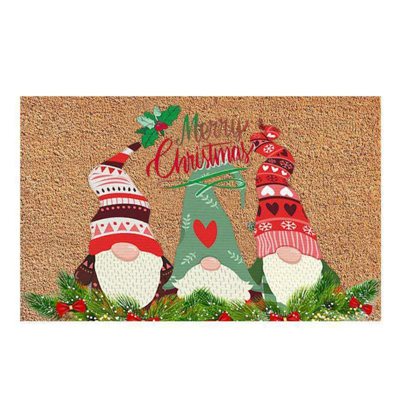40x60cm Felpudo Navideño - Alfombra Navideña Para Entrada, Felpudo Decorativo Navidad, Alfombra Entrada De Gnomo Navidad, Felpudo Entrada Casa, Alfombra De Puerta De Entrada, Felpudo De Navidad