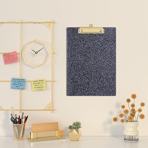 Miniatura 6 de Portapapeles acrílicos, portapapeles con purpurina de moda, tablero de clip tamaño carta Stardard, tamaño A4 de 12.5 x 9 pulgadas, lindo