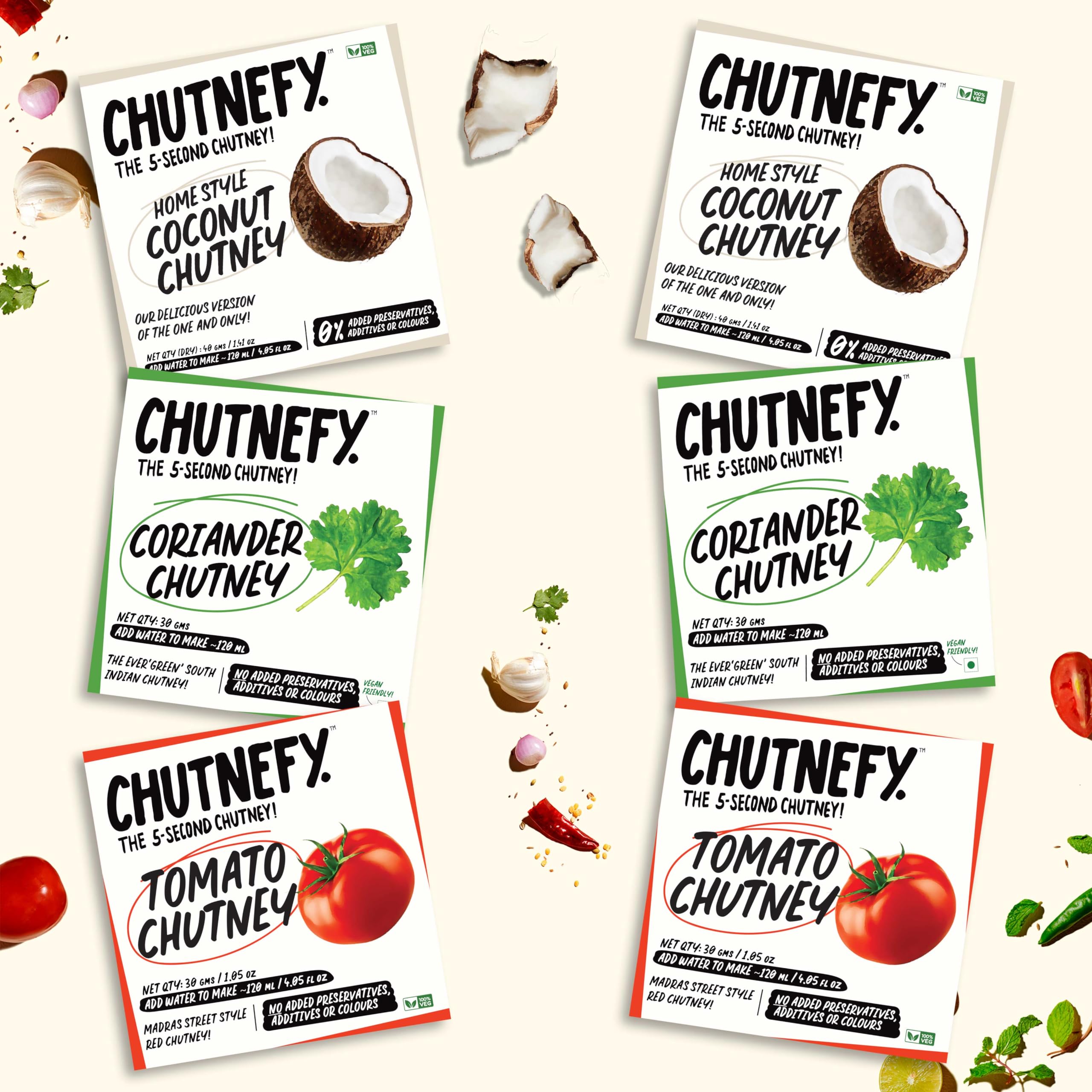 Chutnefy - Madras Breakfast Chutneys Combo (Pack of 6-120ml Each) |Delicious & Ready-to-Eat | 5-Second Instant Chutney | No Preservatives or Additives (B0CQNH9FHN) Amazon Price History, Amazon Price Tracker
