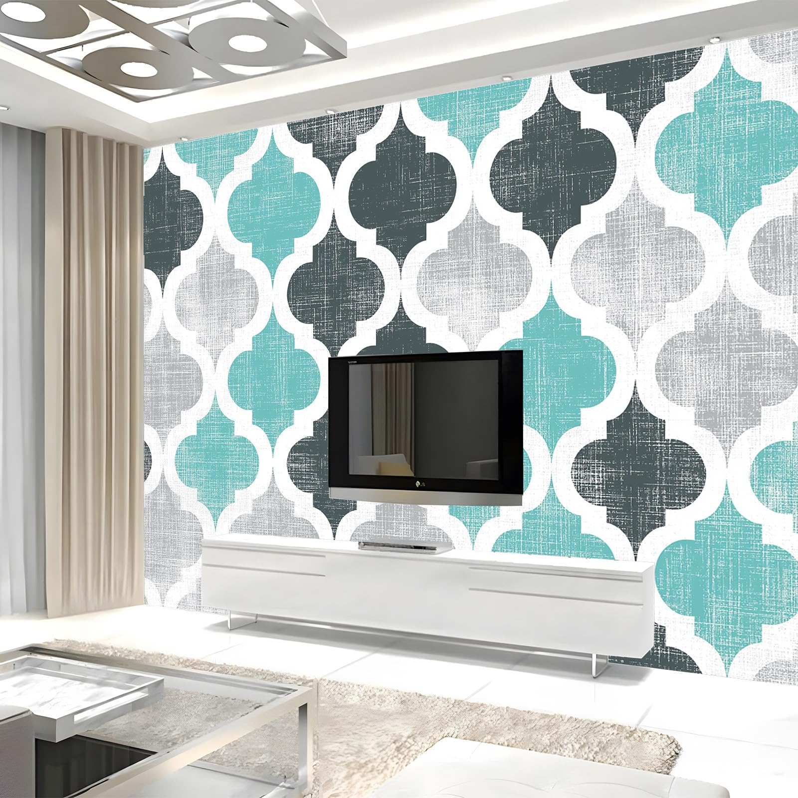 Tapeta geometryczna tekstura kafelka 250 x 175 cm zdjęcie plakat mural tapeta, DIY, sztuka ścienna mural tapety, do salonu sypialni przedszkola tło telewizora wystrój domu