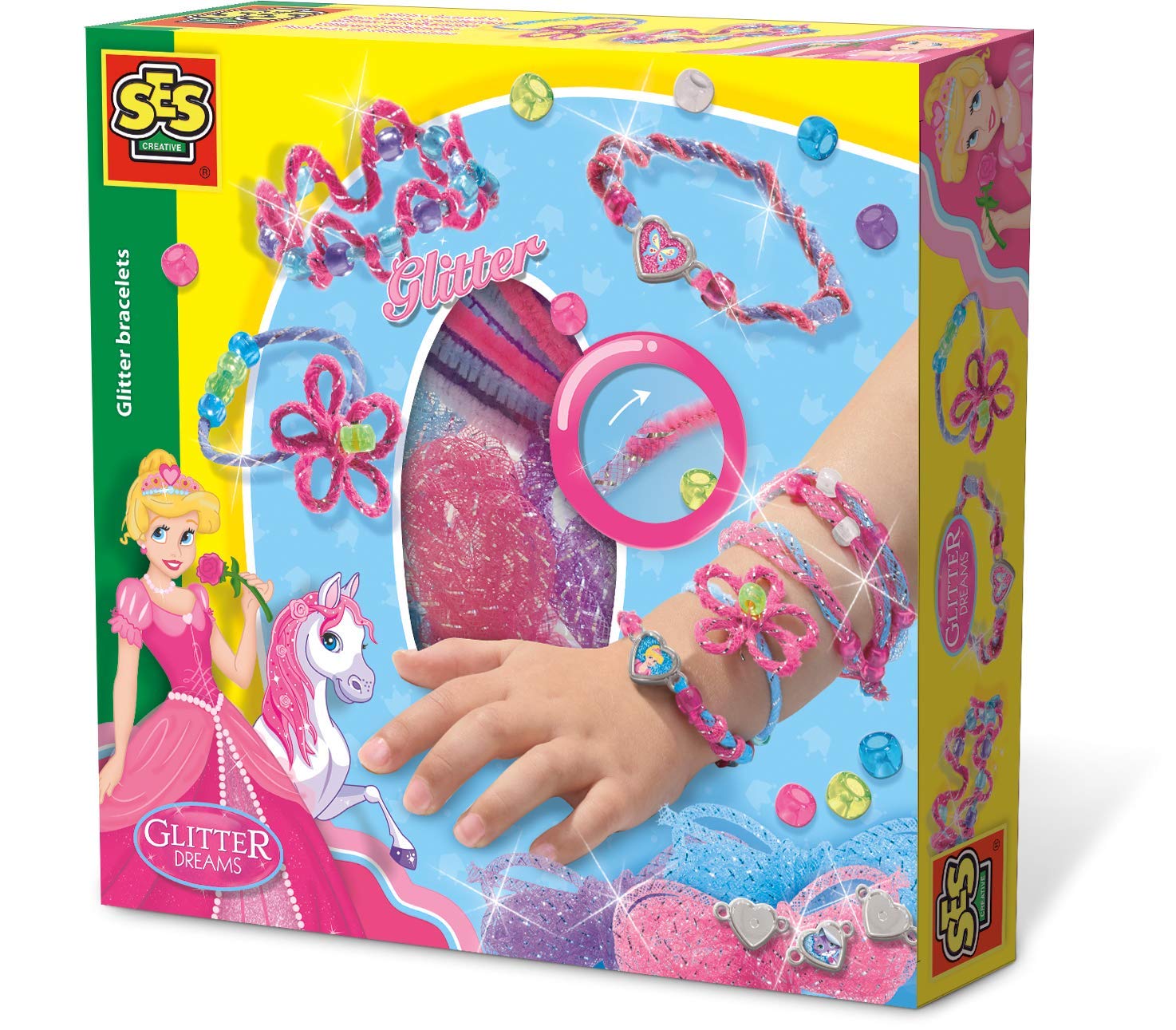 SES CreativeSes Creative 14128 Dreams-Glitter Bracelets, Mixed, One