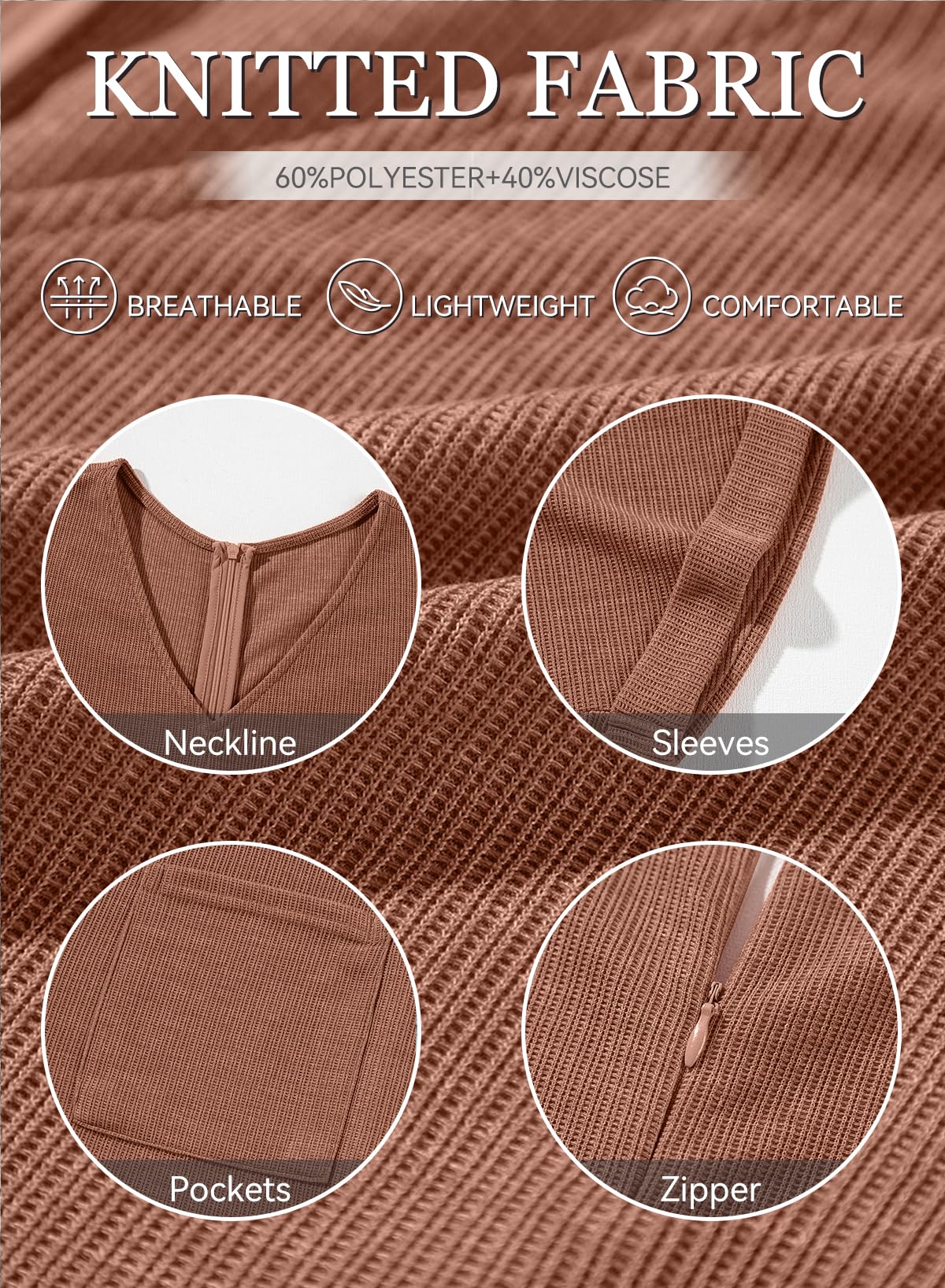 AlvaQ Rompers for Women Solid Color Casual Short Sleeve V Neck Zipper Short Jumpsuits with Pockets: X-Large Dark Khaki