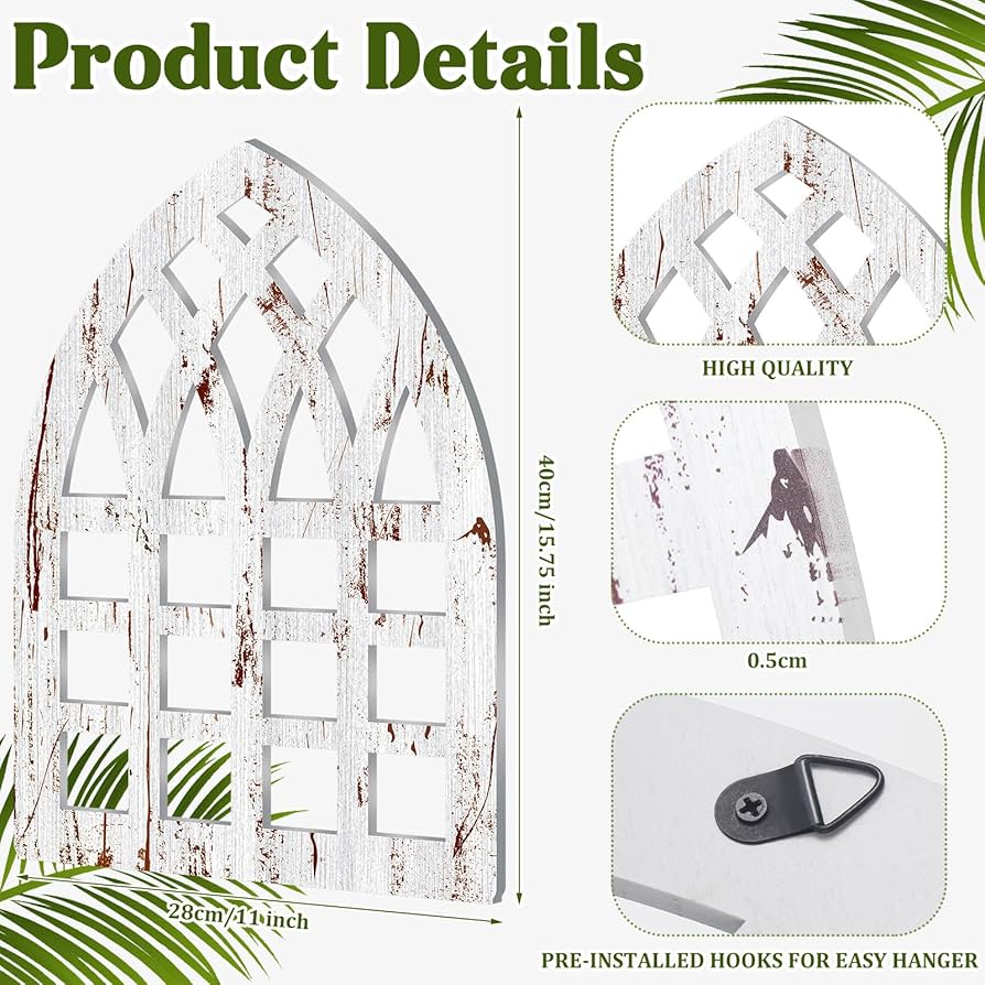 Amazon.com: 6 Pcs Rustic Window Frame Arch Wood Farmhouse