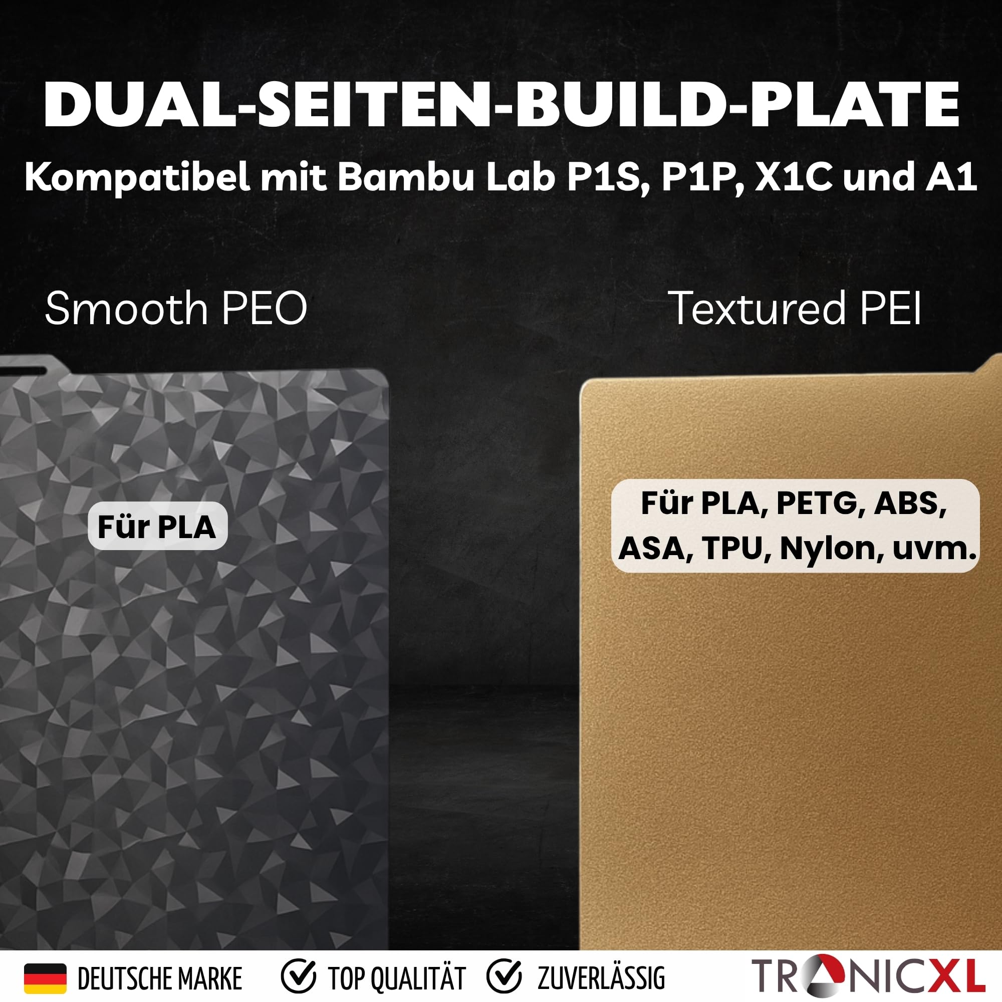 Bambu Lab 3D-printplaat, 257 x 257 mm, PET (koolstofvezel) PEO