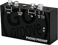 Vista 1 de GOgroove Preamplificador de preamplificador de mini tocadiscos con adaptador de CC de 12 voltios, entrada RCA para reproductor de discos de vinilo