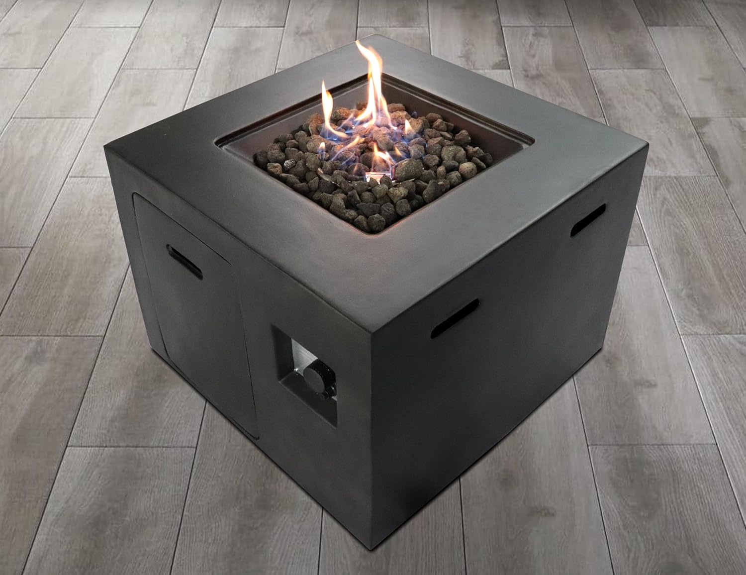 Living Source International 24'' H x 30'' W Concrete Outdoor Fire Pit (Charcoal)