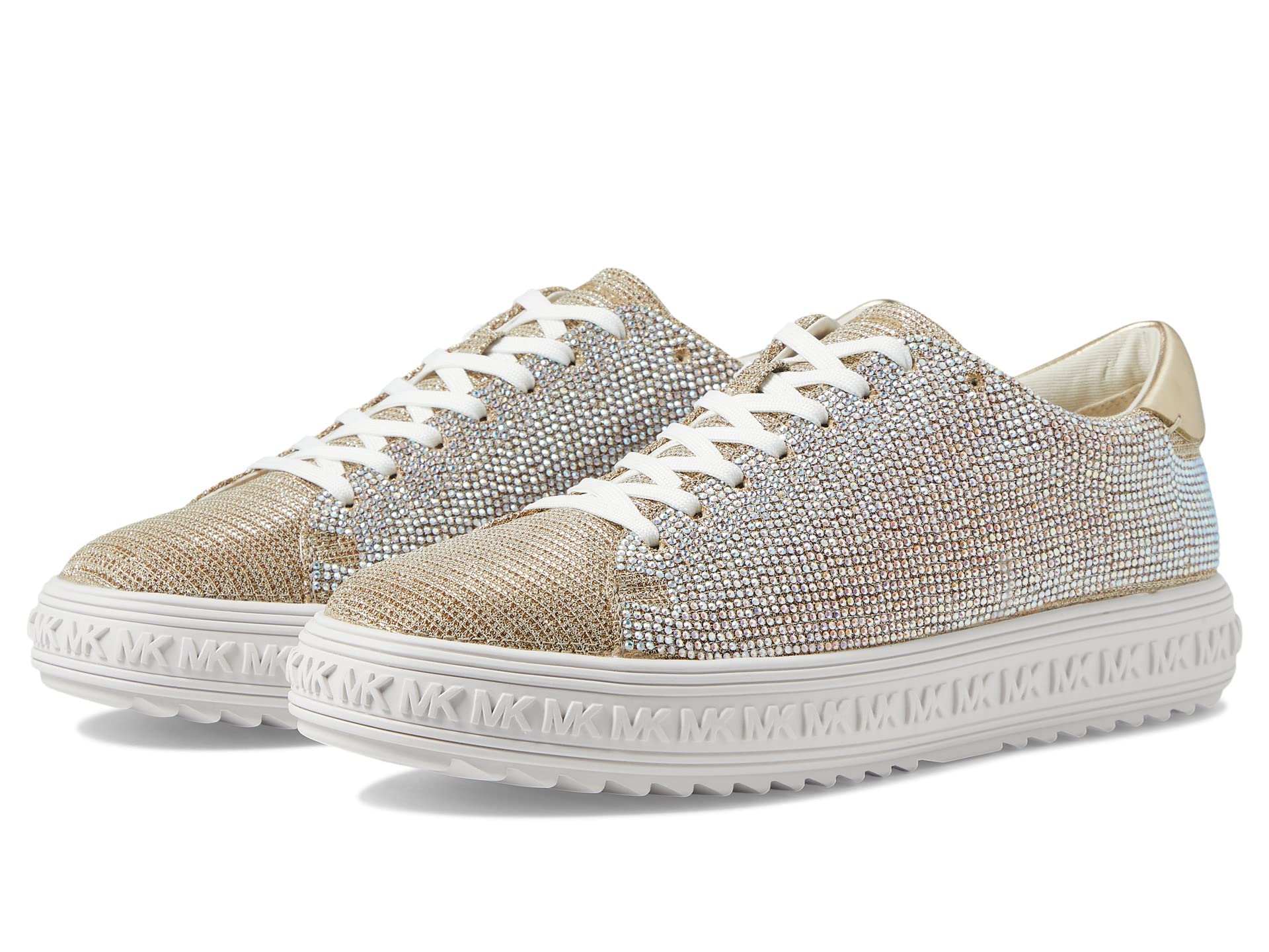 Michael Kors Damen Grove LACE UP Sneaker, Pale Gold, 38.5 EU(8M)
