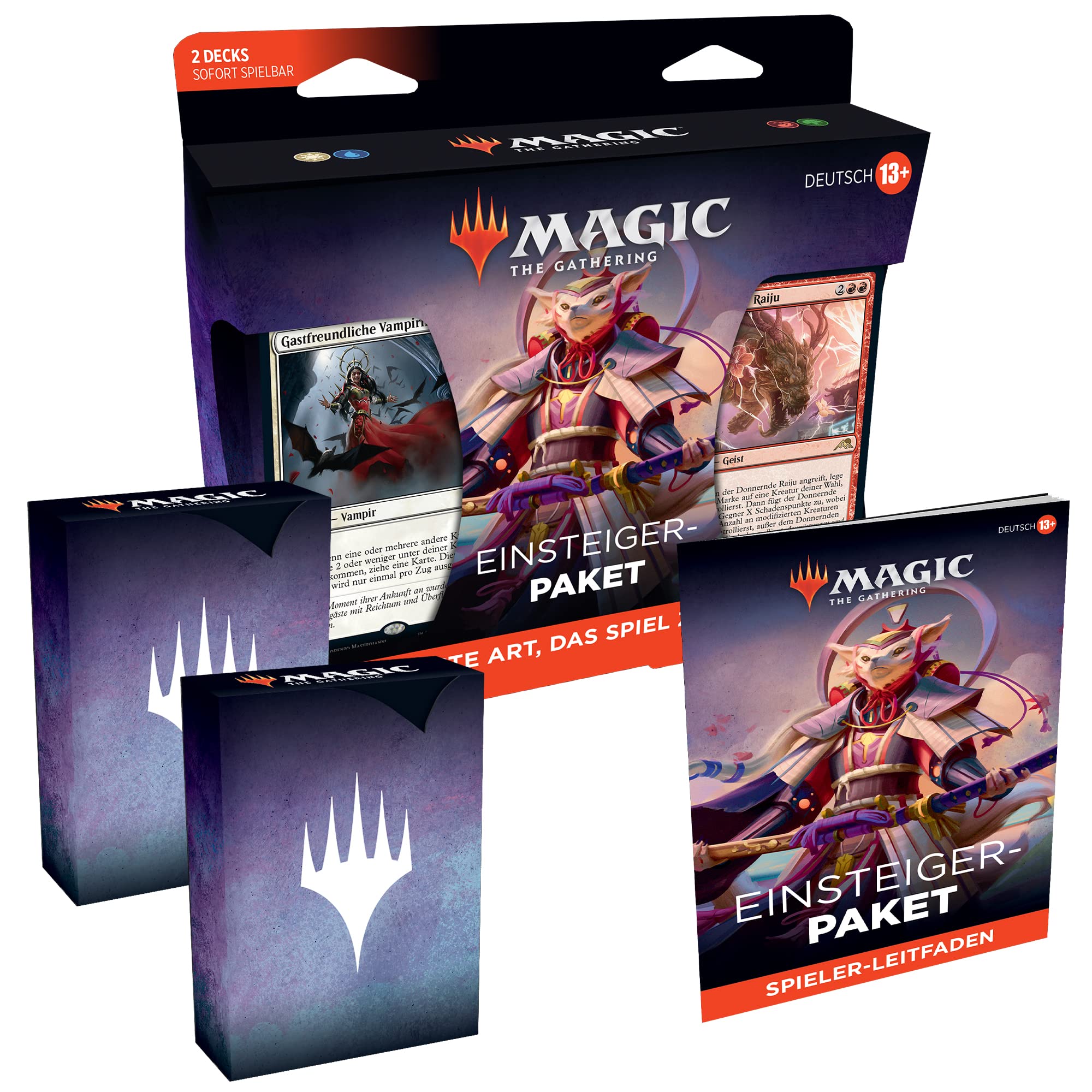 Magic The Gathering Einsteigerpaket 2022, 2 spielfertige Decks, 2 MTG Arena Code-Karte (Deutsche Version), Multi, D05661000