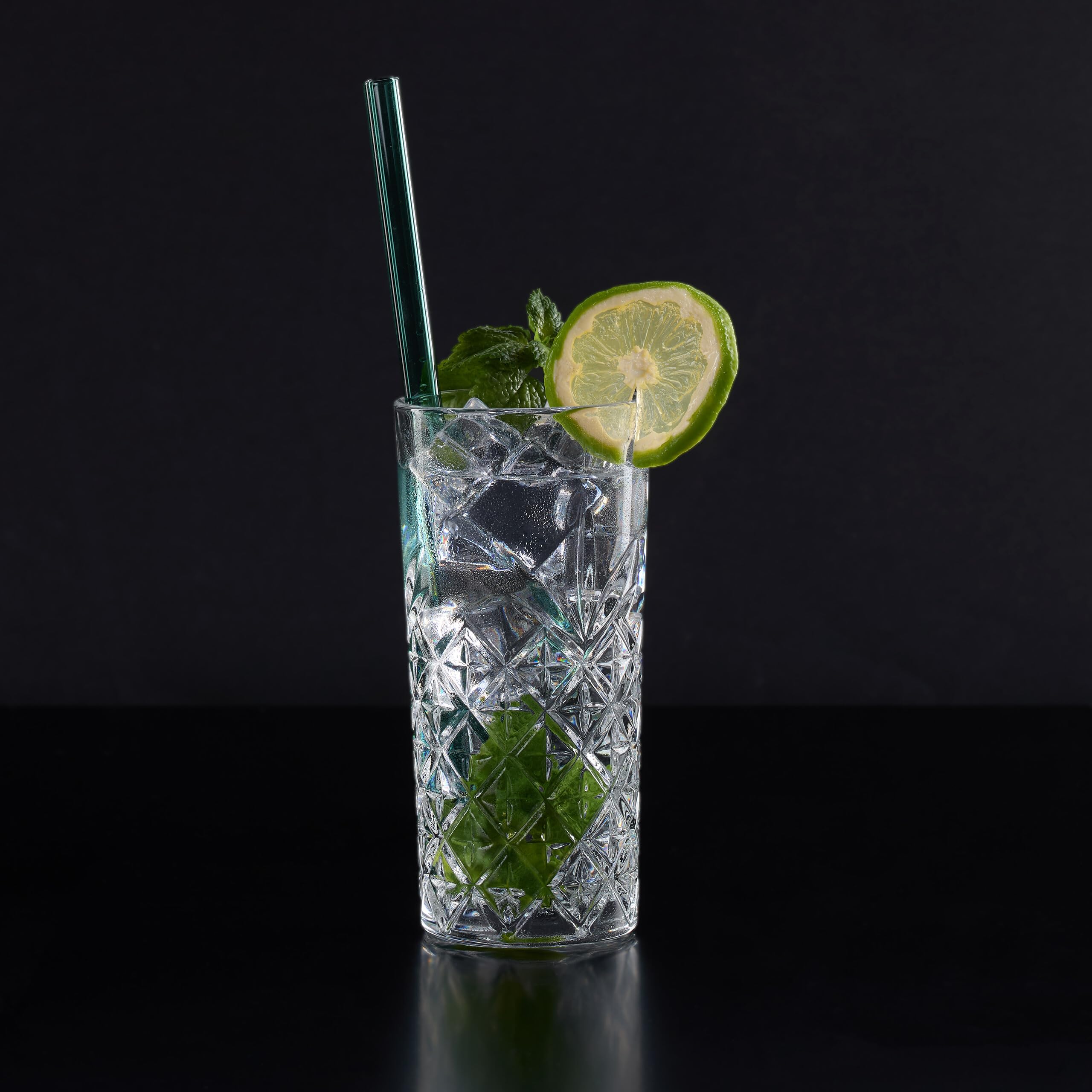 Relaxdays Bicchieri da Cocktail e Long Drink, Tumbler Alti da 300 ml, Calici in Vetro per Gin Tonic, Mojito, Trasparenti