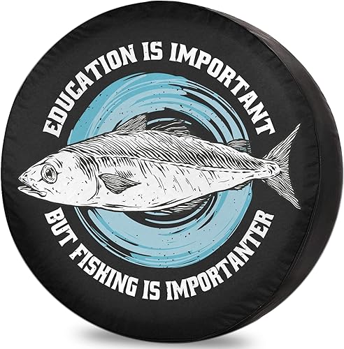 Cubierta de neumático de repuesto para remolque de viaje, divertida cita de pesca, divertida, impermeable, resistente al sol, cubierta de neumático