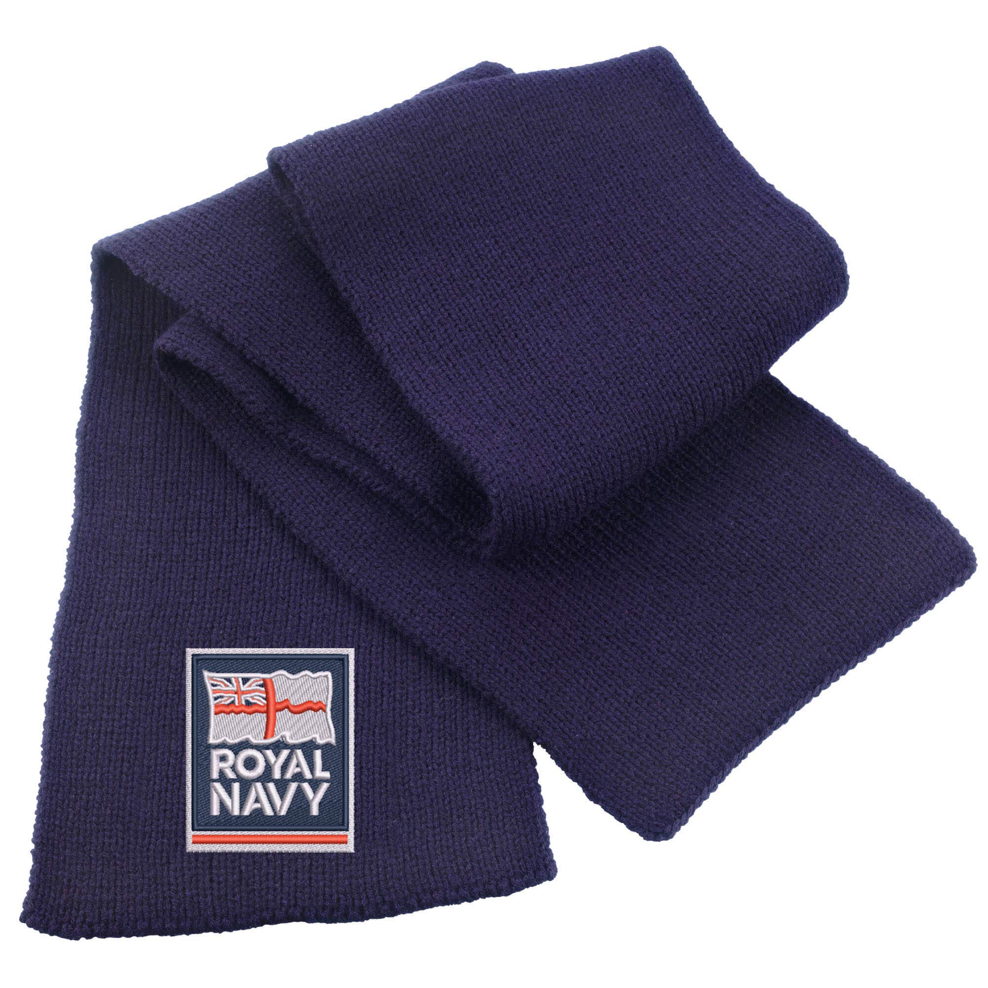 Pineapple Joe's Navy Royal Heavy Knit Scarf