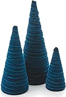 Vista 21 de Your Heart's Content Juego de 3 árboles de terciopelo negro, decoración de mantel hecho a mano, mesa de árbol de Navidad, centro de mesa