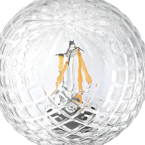 Miniatura 3 de Westinghouse Lighting 5268020 - Bombilla LED de filamento transparente regulable G25 de 5.5 W (equivalente a 40 vatios), base media, paquete de 6