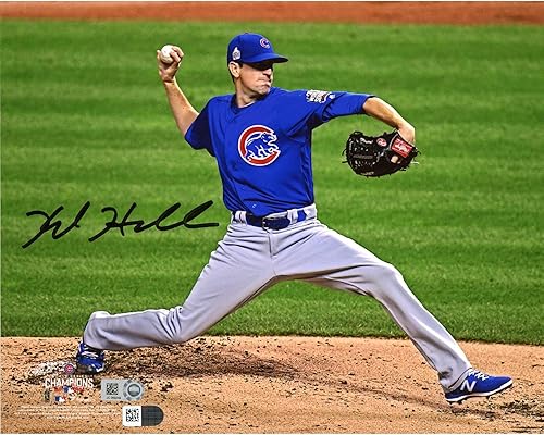 Kyle Hendricks Chicago Cubs 2016 MLB World Series Champions Autographed 8 x 10 World Series Photograph - Autographed MLB Photos