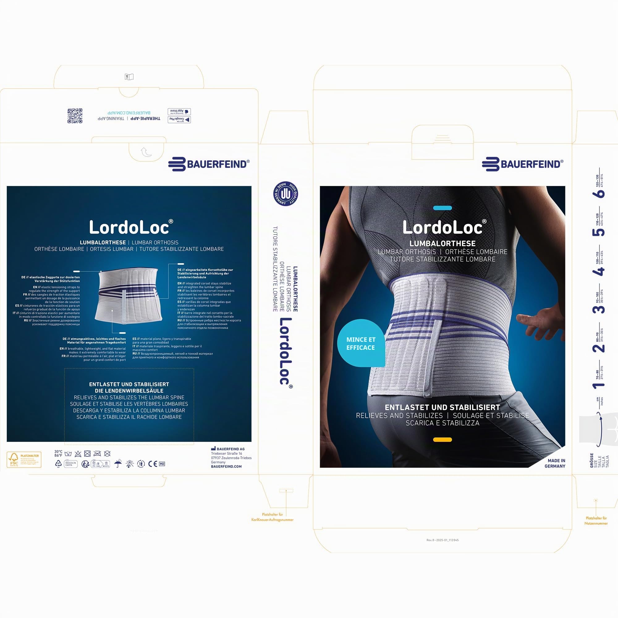 Bauerfeind Gaine Lombaire Lordoloc Titane Taille 5