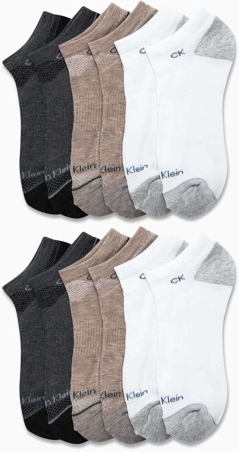 Calvin Klein Mens No Show Socks - 12 Pack Lightweight Cushioned Casual Low Cut Socks for Men for Sneakers and Loafers - Image 2
