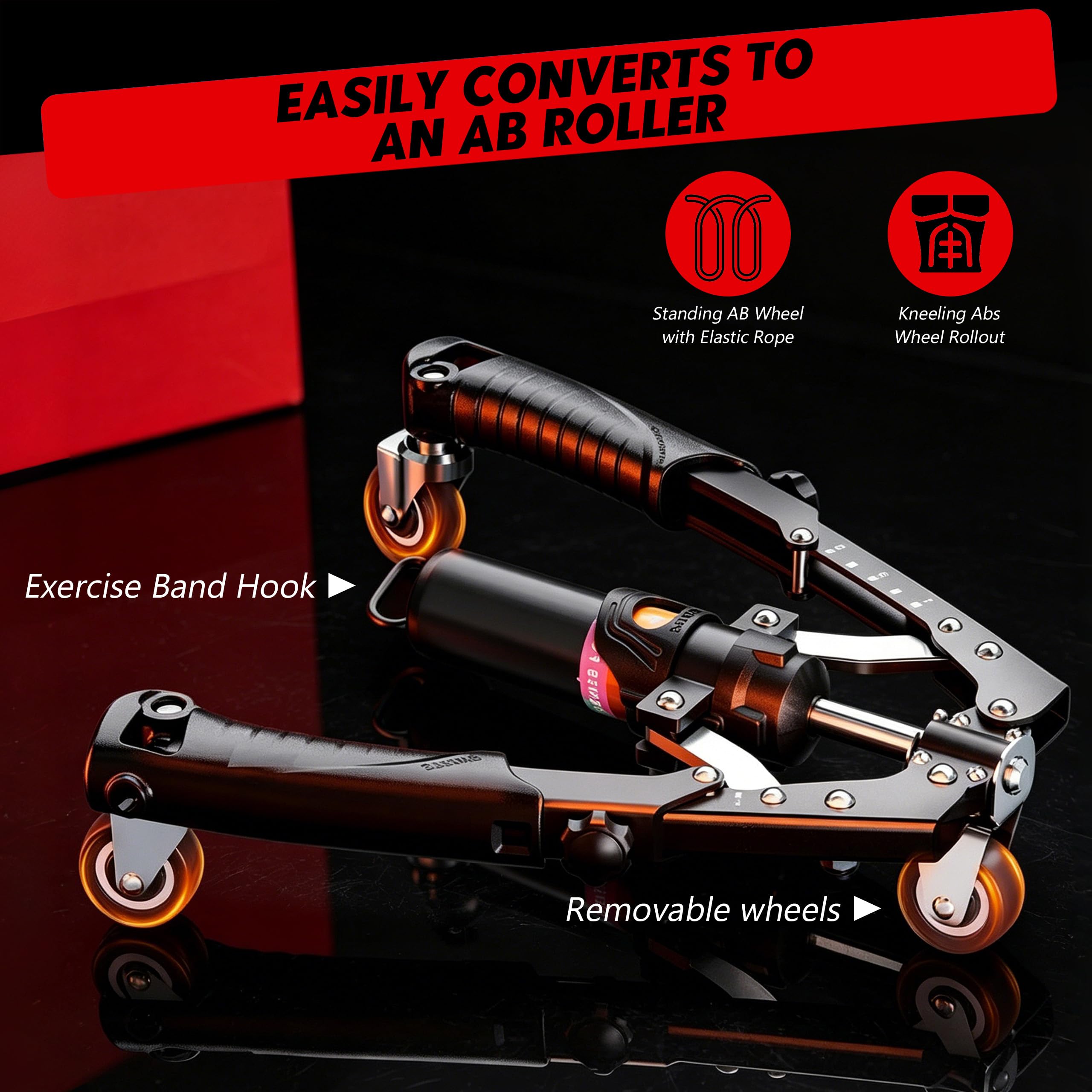 Power Twister 10-200 kg, resistenza regolabile, 3 in 1, per allenare braccia, petto, addominali, per uomini e donne, attrezzo idraulico per il fitness a casa