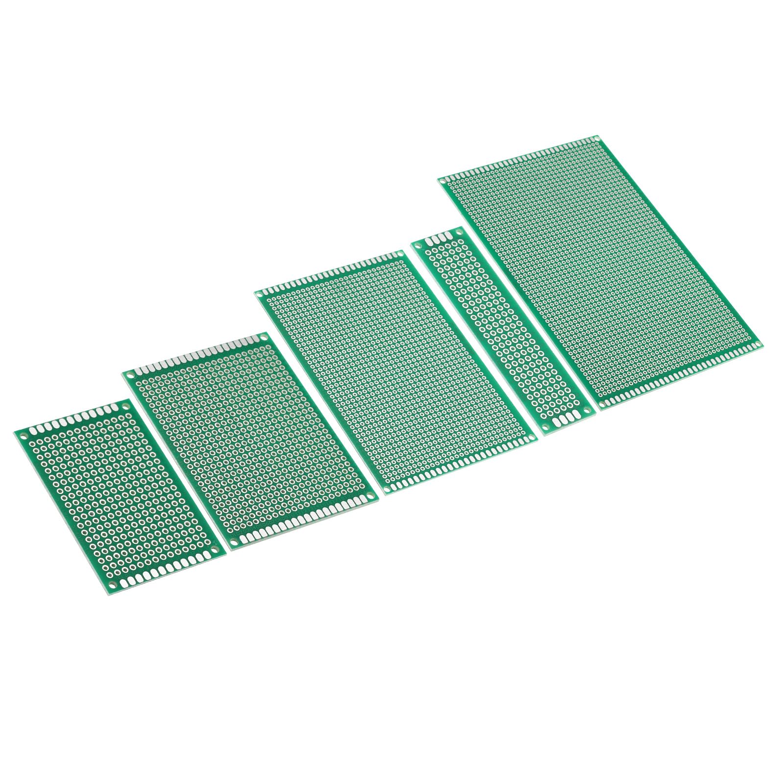 PATIKIL PCB Board Circuit, 10 Pcs Prototype Perfboard Solder Boards for DIY Soldering and Electronic Projects Circuit Boards Solderable Breadboard, Green