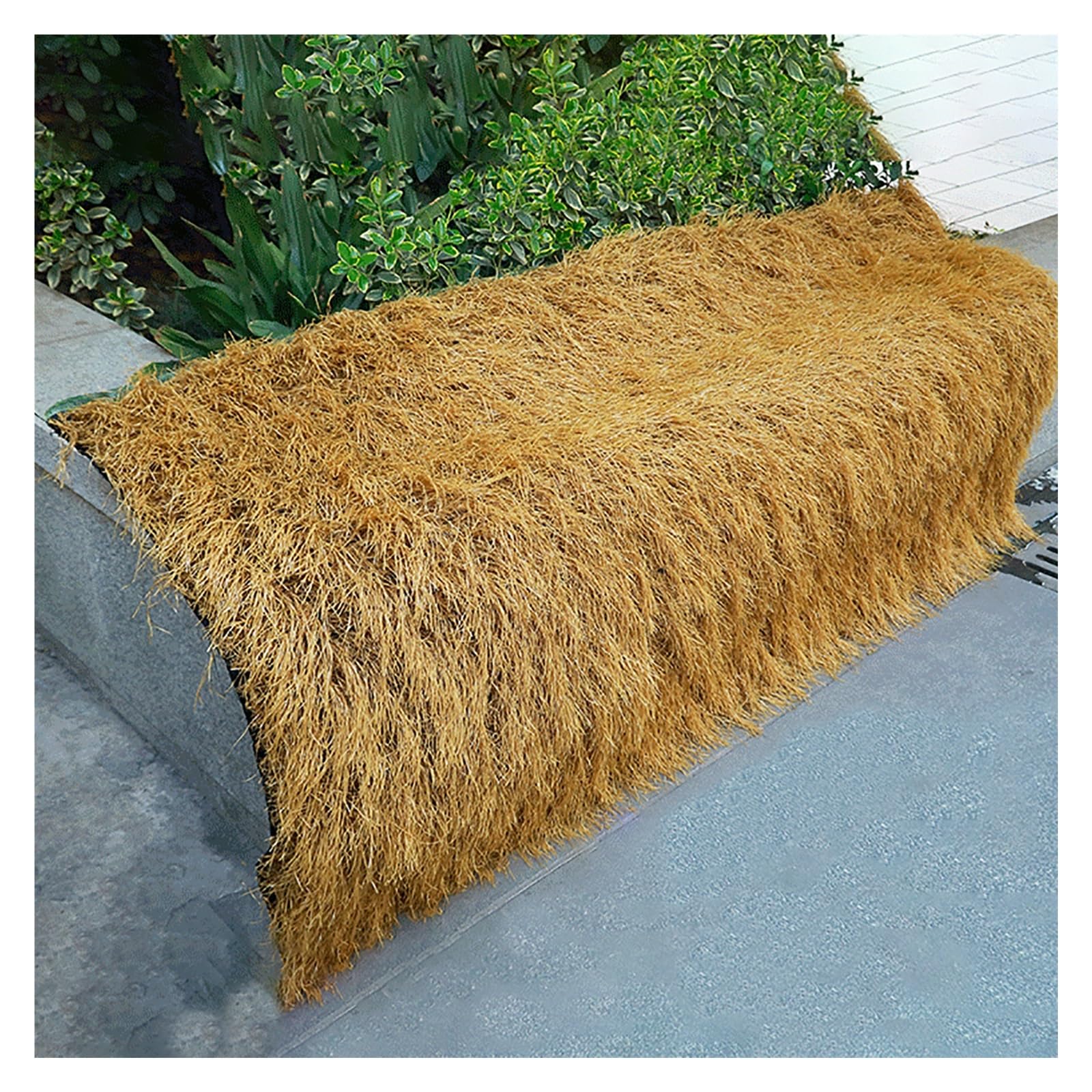 Techo De Paja Artificial, Hierba De Paja Sintética, Rollo De Paja Mexicana Artificial, Paja Palma Simulado Paja Rollos, para Bar Cubiertas Sombrillas Valla Jardín Fiesta(1x2m(39.4x78.7in))