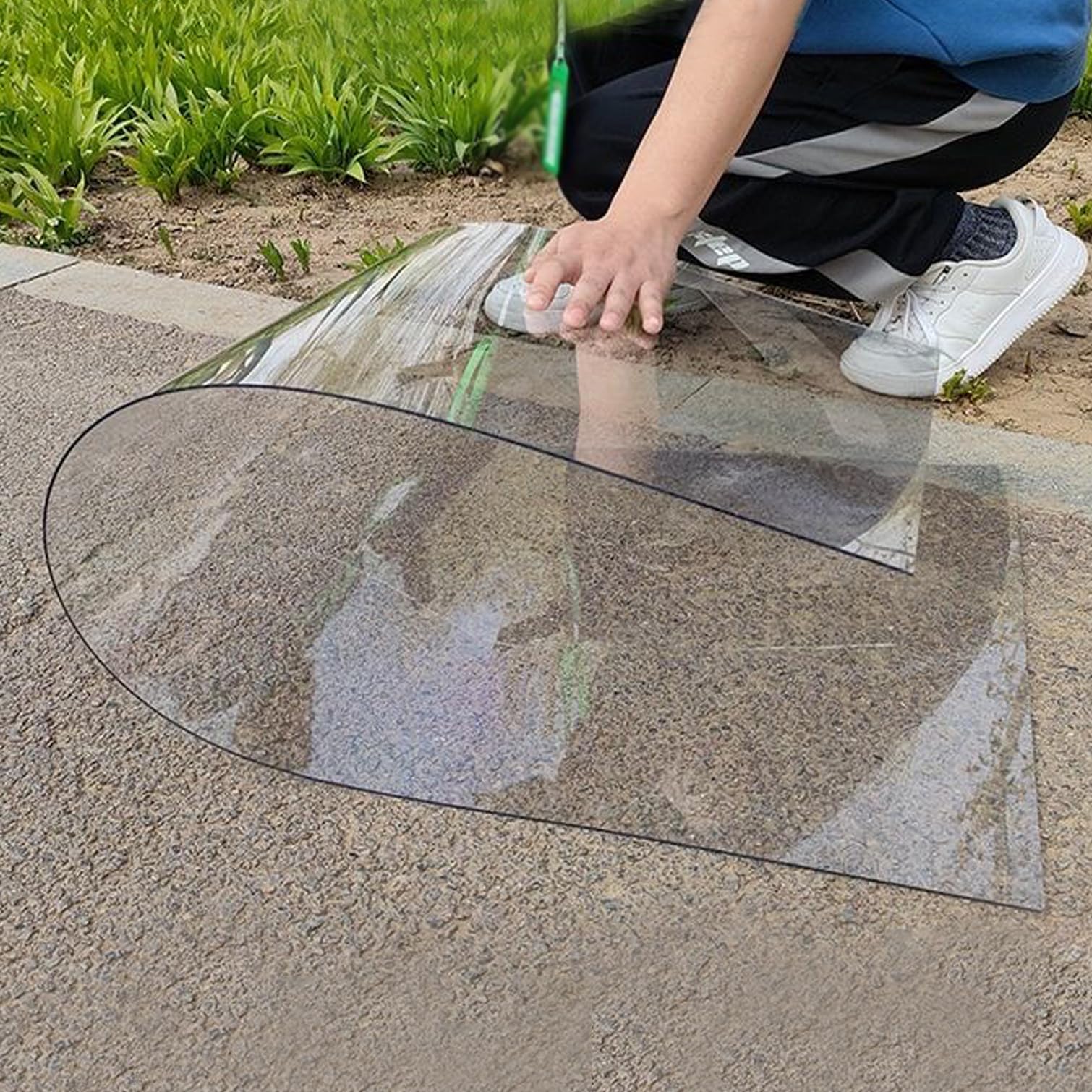 Láminas de Policarbonato para Invernadero,Paneles de Techo de Plástico Transparente,1mm Espesor,Placa Duradera PC,Protección UV a Prueba de Lluvia,para Tejados Exterior (80cm x 600cm)