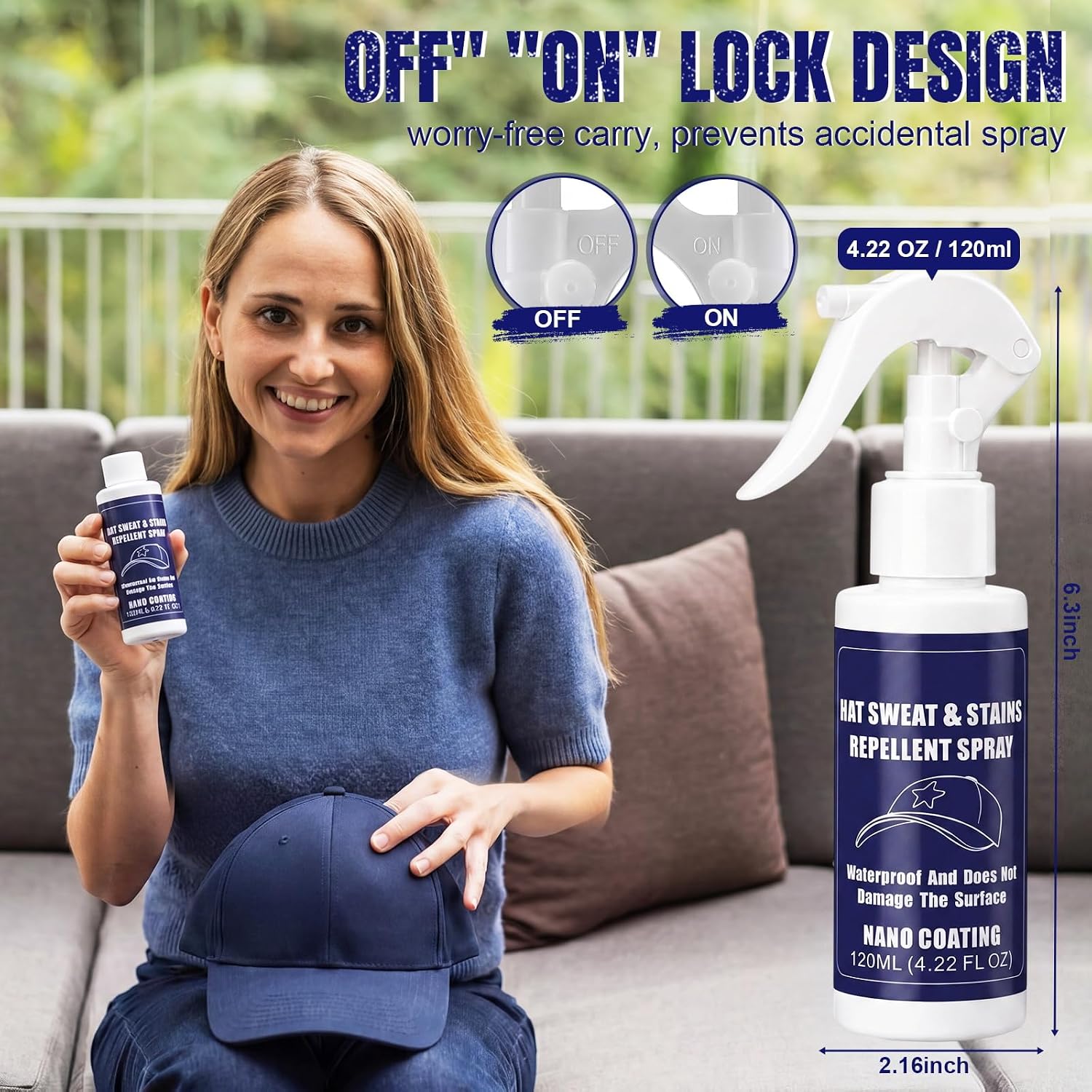 Leelosp Hat Sweat Protector Spray, Sweat Spray for Hats