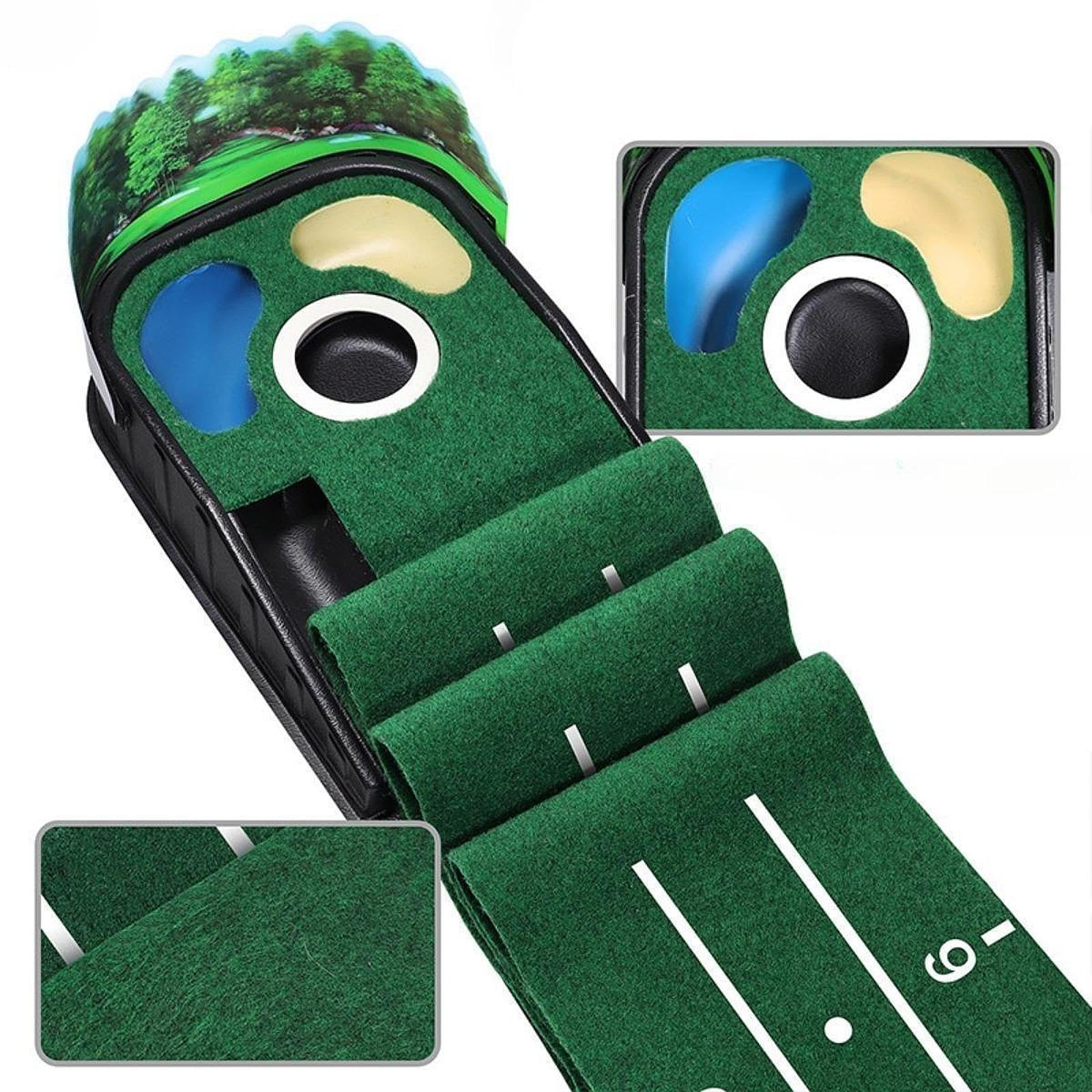 Tapis de Putting de Golf, entraîneur de Putter de Golf, Tapis de Putting de Golf, Tapis de Frappe de Golf améliorant Les compétences de Putting, Tapis