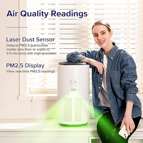 Miniatura 4 de LEVOIT Purificadores de aire para el hogar, habitación grande de hasta 1980 pies cuadrados en 1 hora con monitor de calidad del aire y humidificador