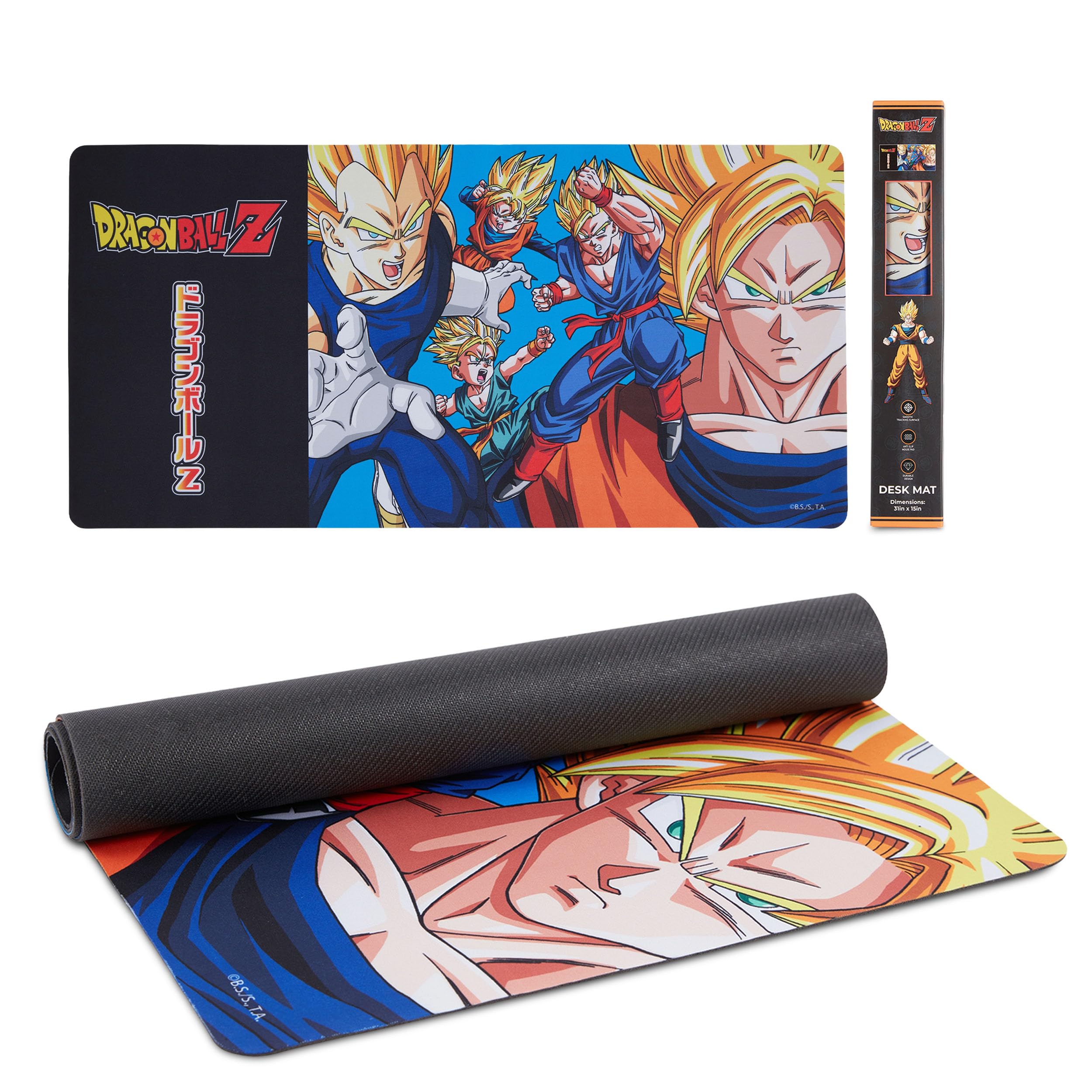 Culture Fly Large Gaming Mouse Pad (31" x 15") - Dragon Ball Z Extended XL Computer Desk Mat, Cool Anime Keyboard Deskmat, Big Desktop Deskpad for Gamer, Long Oversized PC Mousepad for Laptop