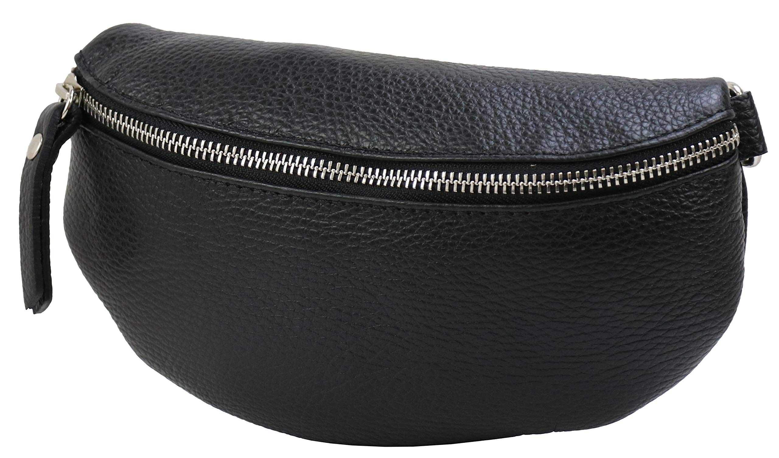 SH Leder ® AVA G292 Sac banane unisexe en cuir véritable - Petit sac bandoulière pour festivals, voyages - 23 x 12 cm