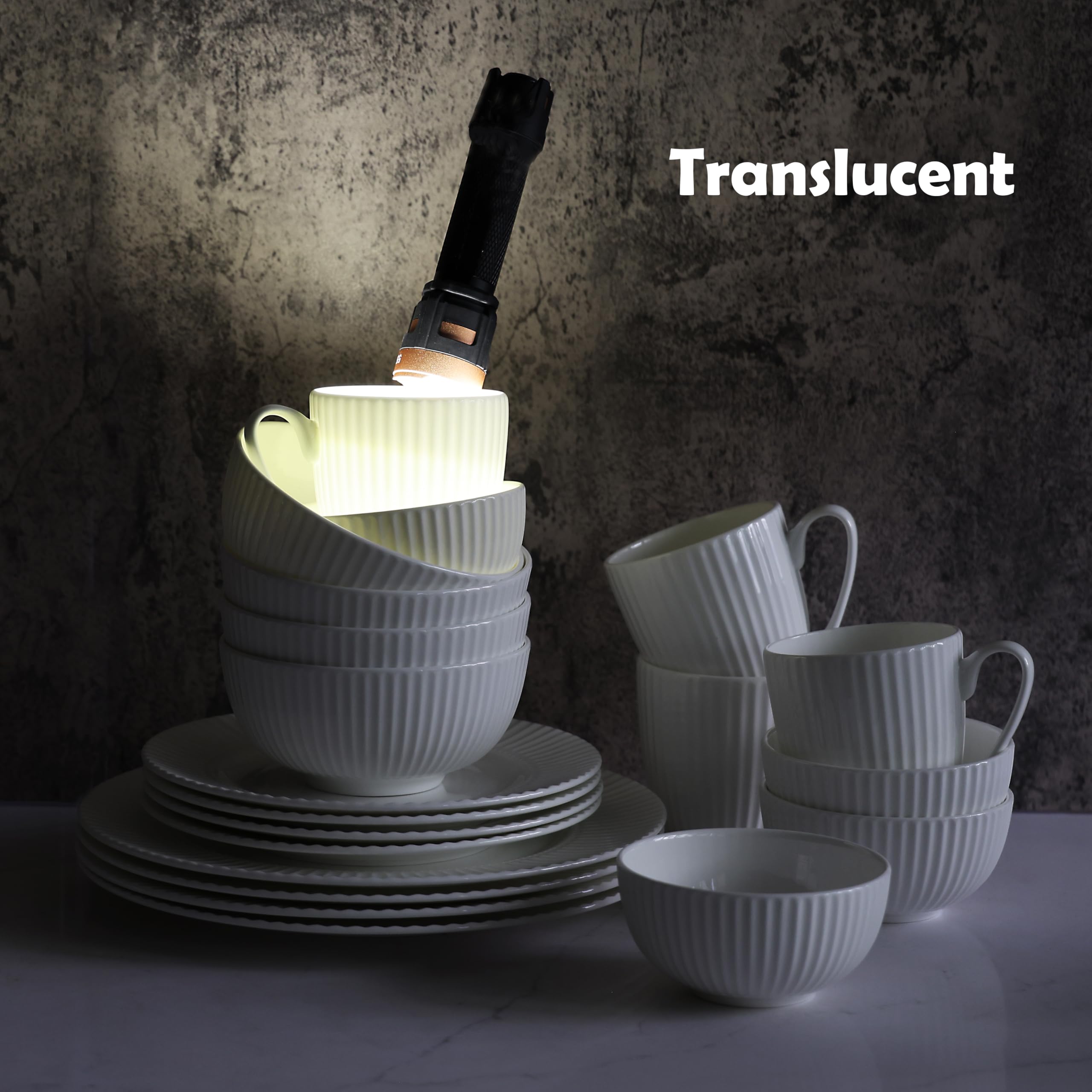 　Bone China Amazon.com | QOUTIQUE Bone China Dinnerware, 20PC Set, Service for