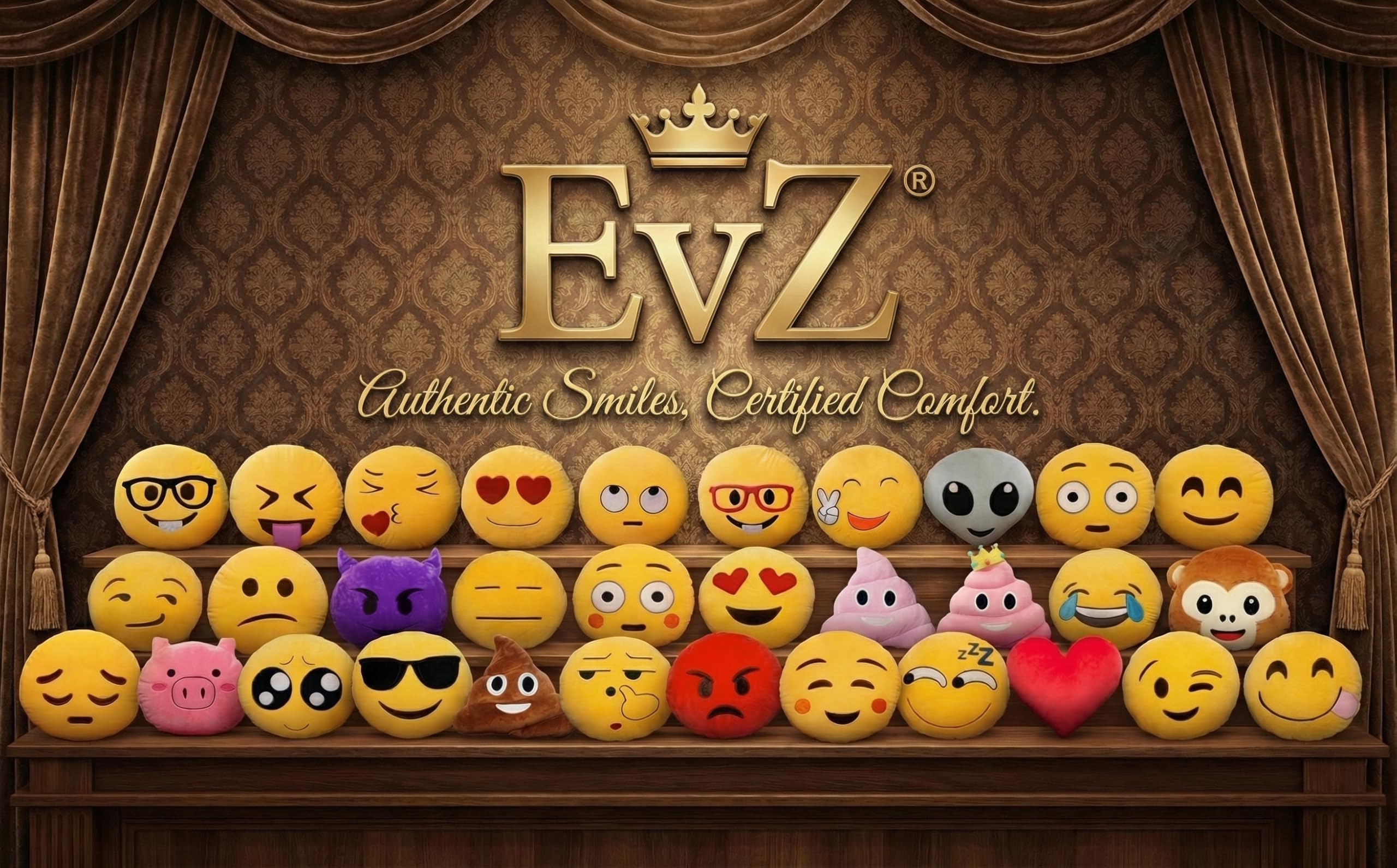 Amazon.com: EvZ Official Certified Devil Emoji Pillow - 32cm Large