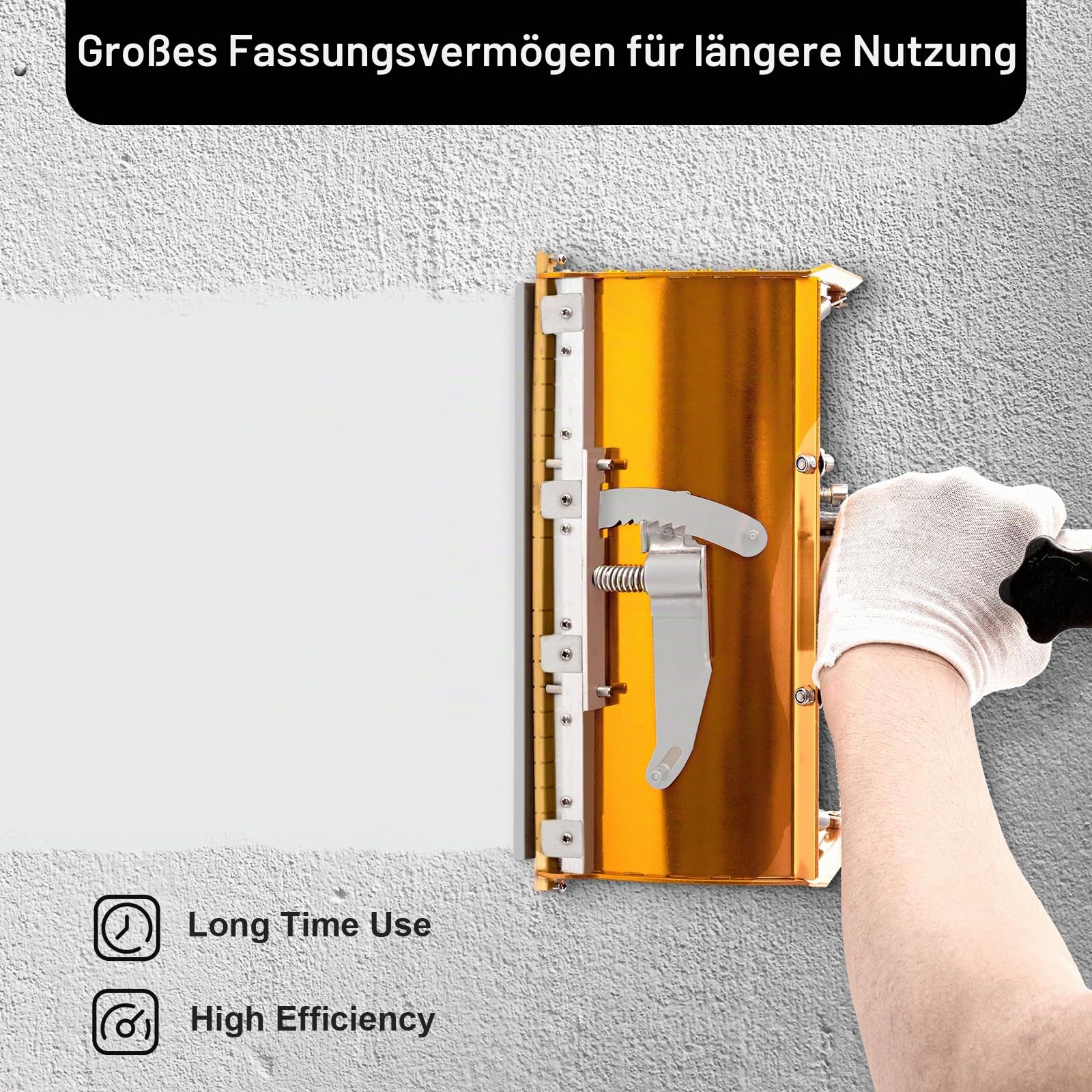 Trockenbau Drywall Flat Finishing Box Tool, Drywall Flat Box Set Aluminiumlegierung Trockenbau Taping Flat Finishing Set 105-168cm mit 5 Verstellbare Zahnräder