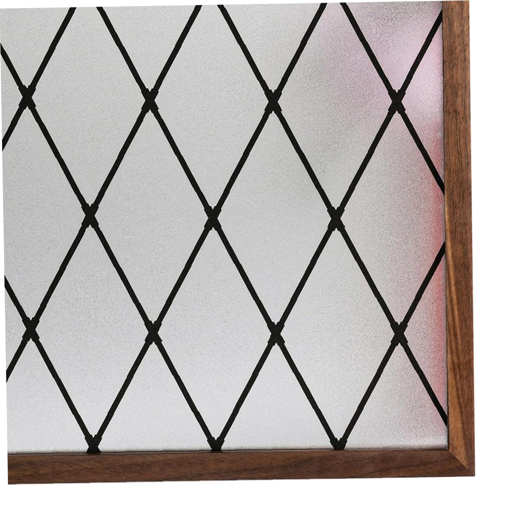 Grtheenumb Window Films|Frosted Black Lattice Window Film Static Cling Privacy Films Decorative Glass Vinyl Film for Removable Sun Blocking Anti-UV 60x300cm